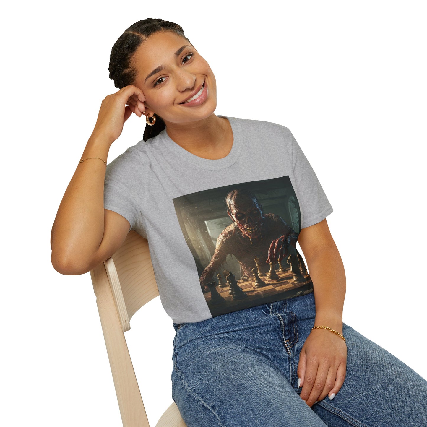 Vintage Chess Monster Unisex Softstyle T-Shirt - Perfect for Game Nights and Fantasy Fans