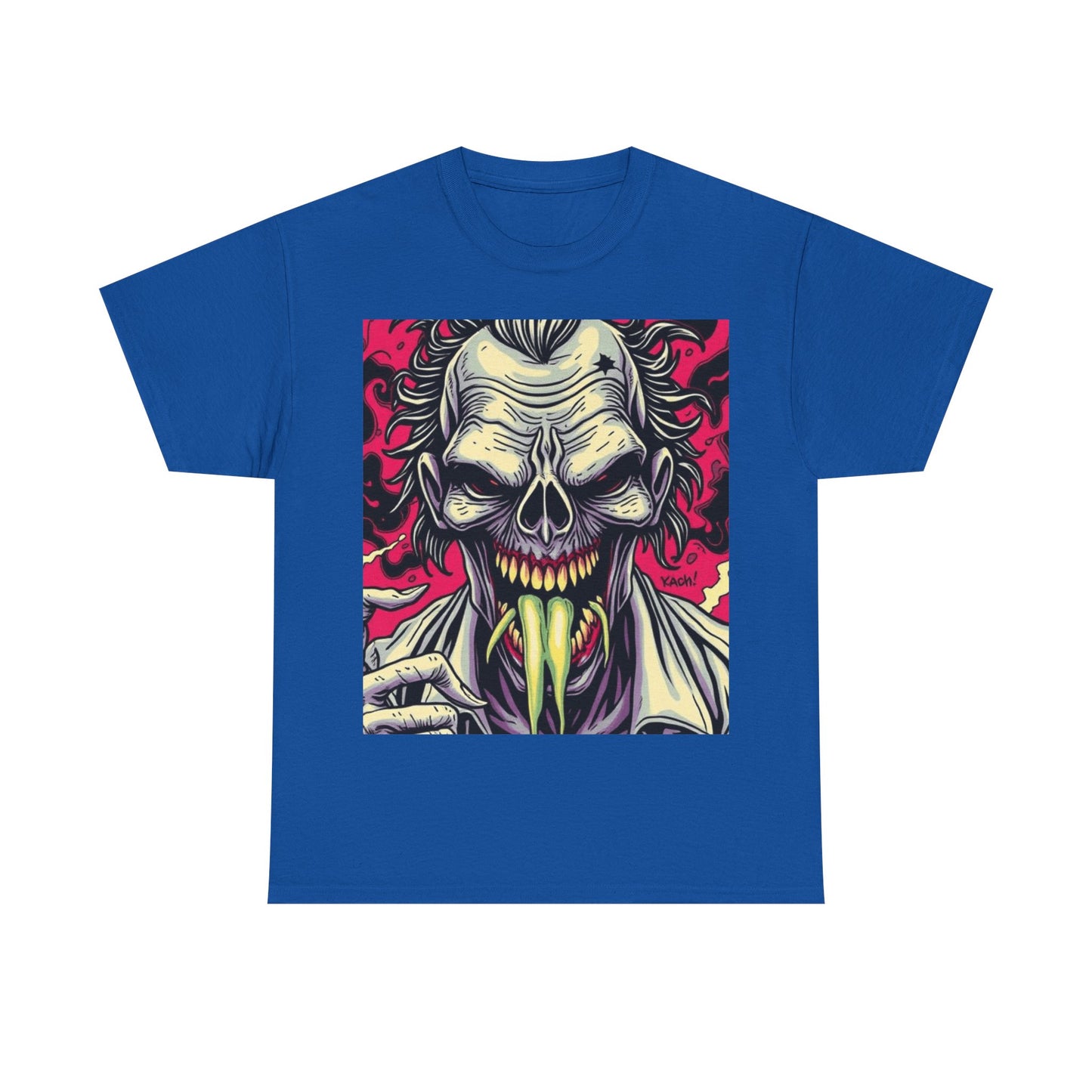 UK - Graphic Horror T-Shirt - Unisex Heavy Cotton Tee with Skull Design