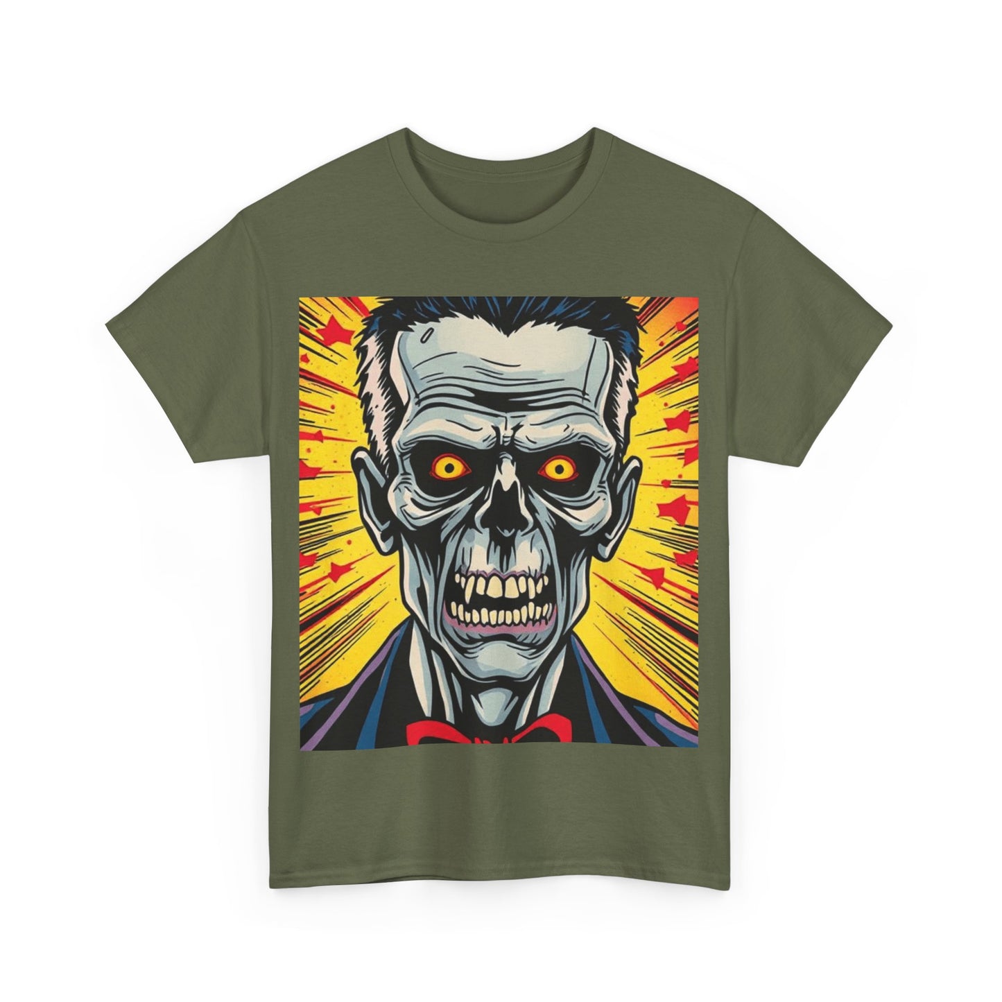 UK - Spooky Vintage Skull Tee - Unisex Heavy Cotton T-Shirt
