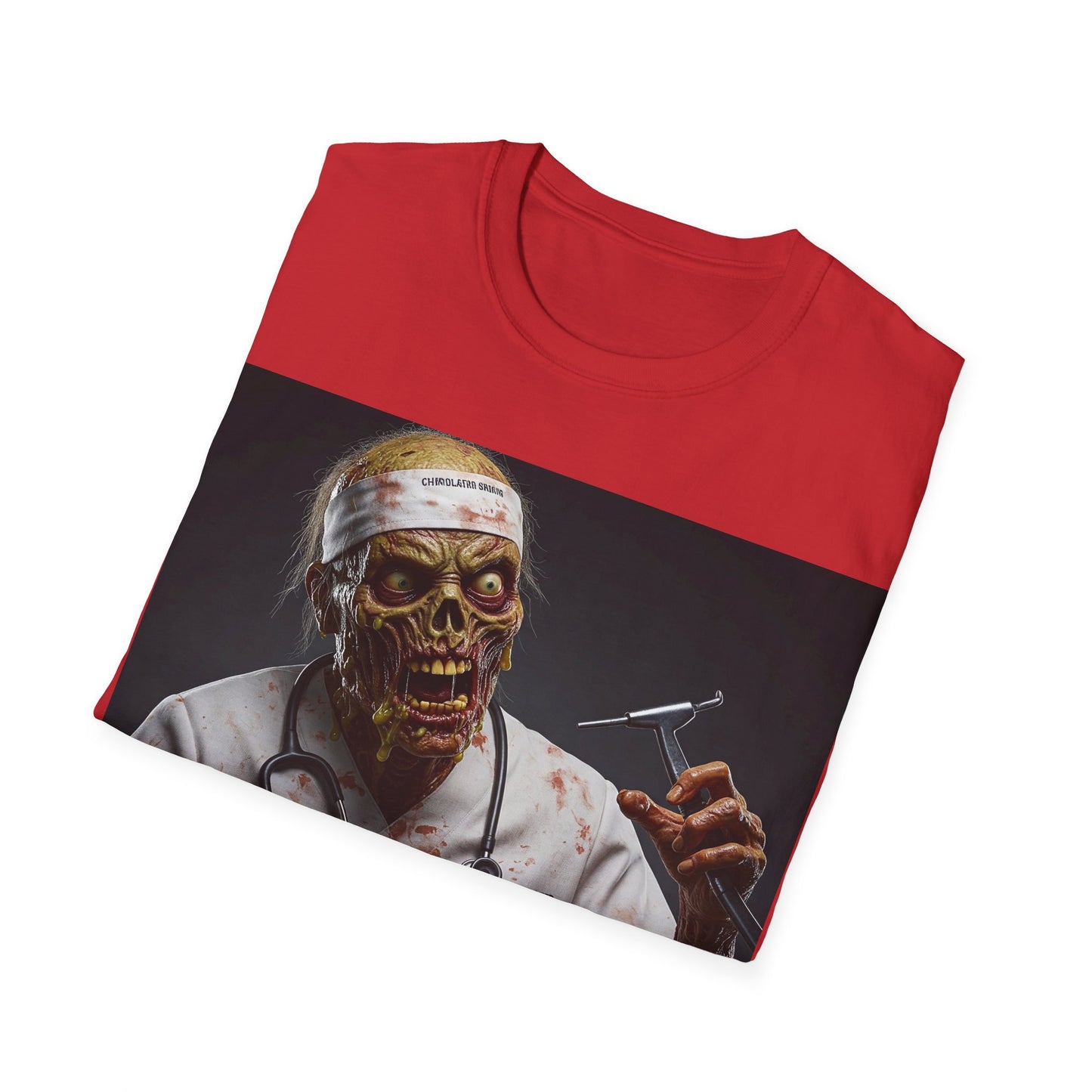 UK - Zombie Doctor Unisex Softstyle T-Shirt - Perfect for Halloween & Horror Fans