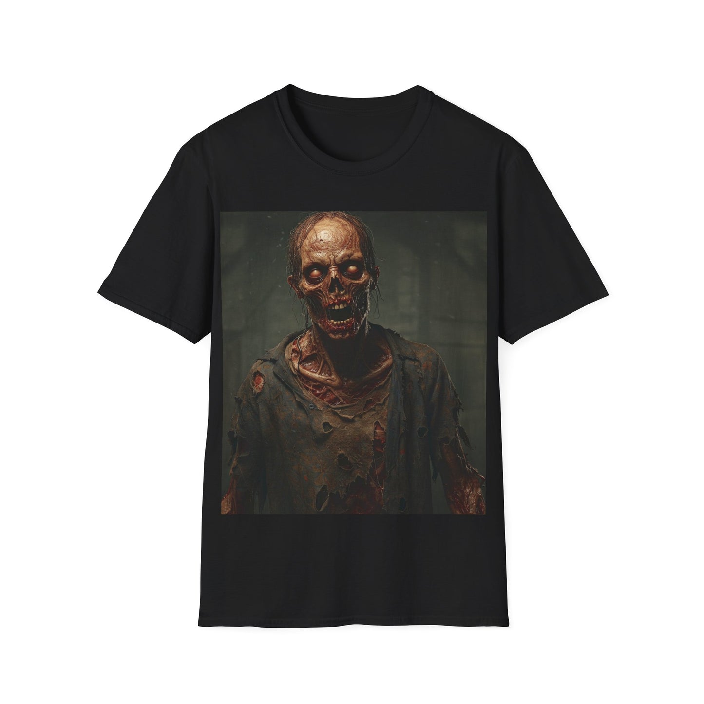 UK - Spooky Skeleton Unisex Softstyle T-Shirt - Perfect for Halloween and Horror Lovers