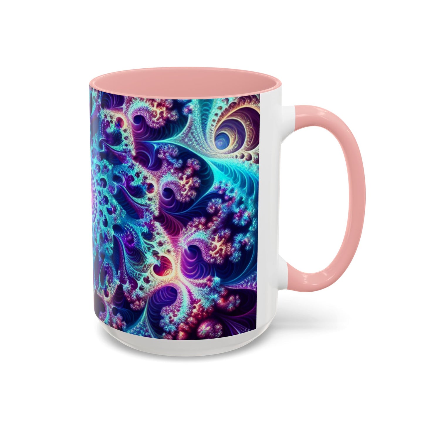 Colorful Spiral Accent Coffee Mug - 11 & 15oz