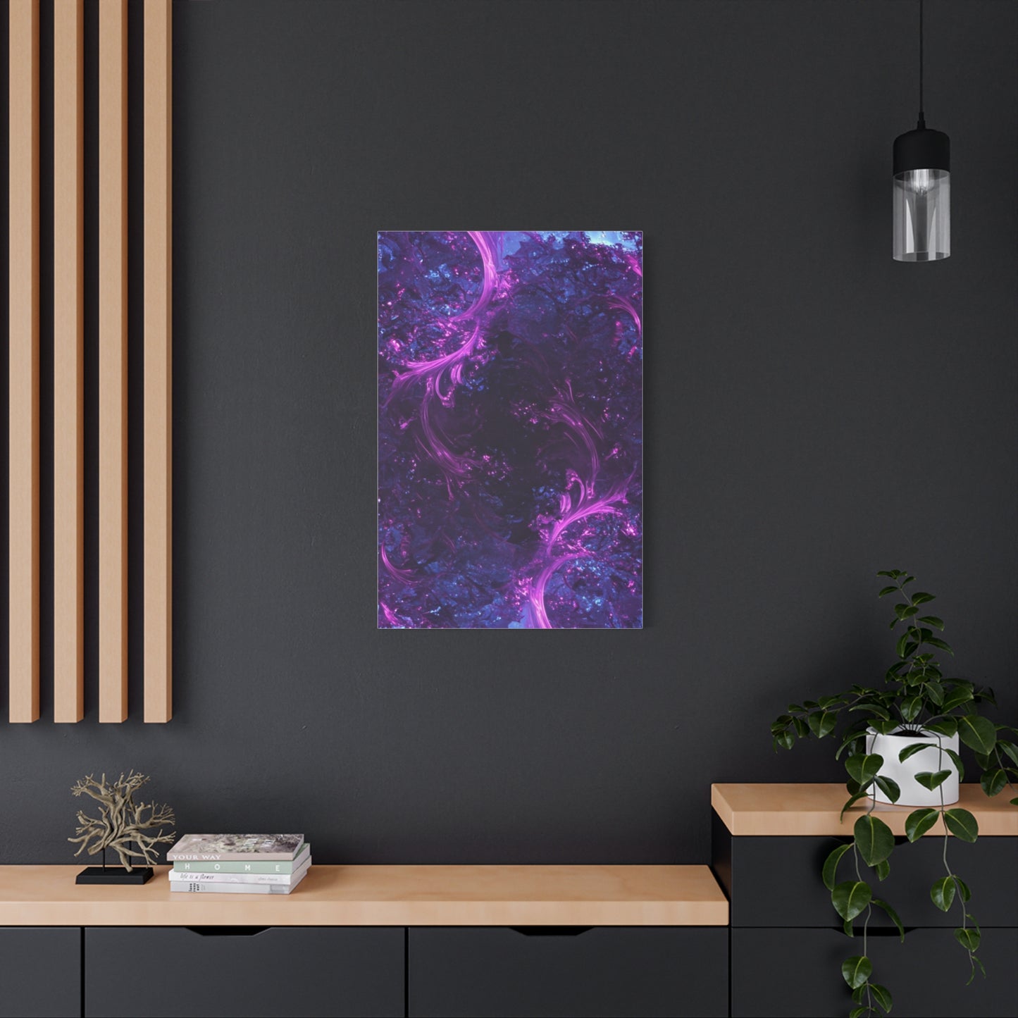 Abstract Purple Fractal Canvas Print - Artistic Wall Décor