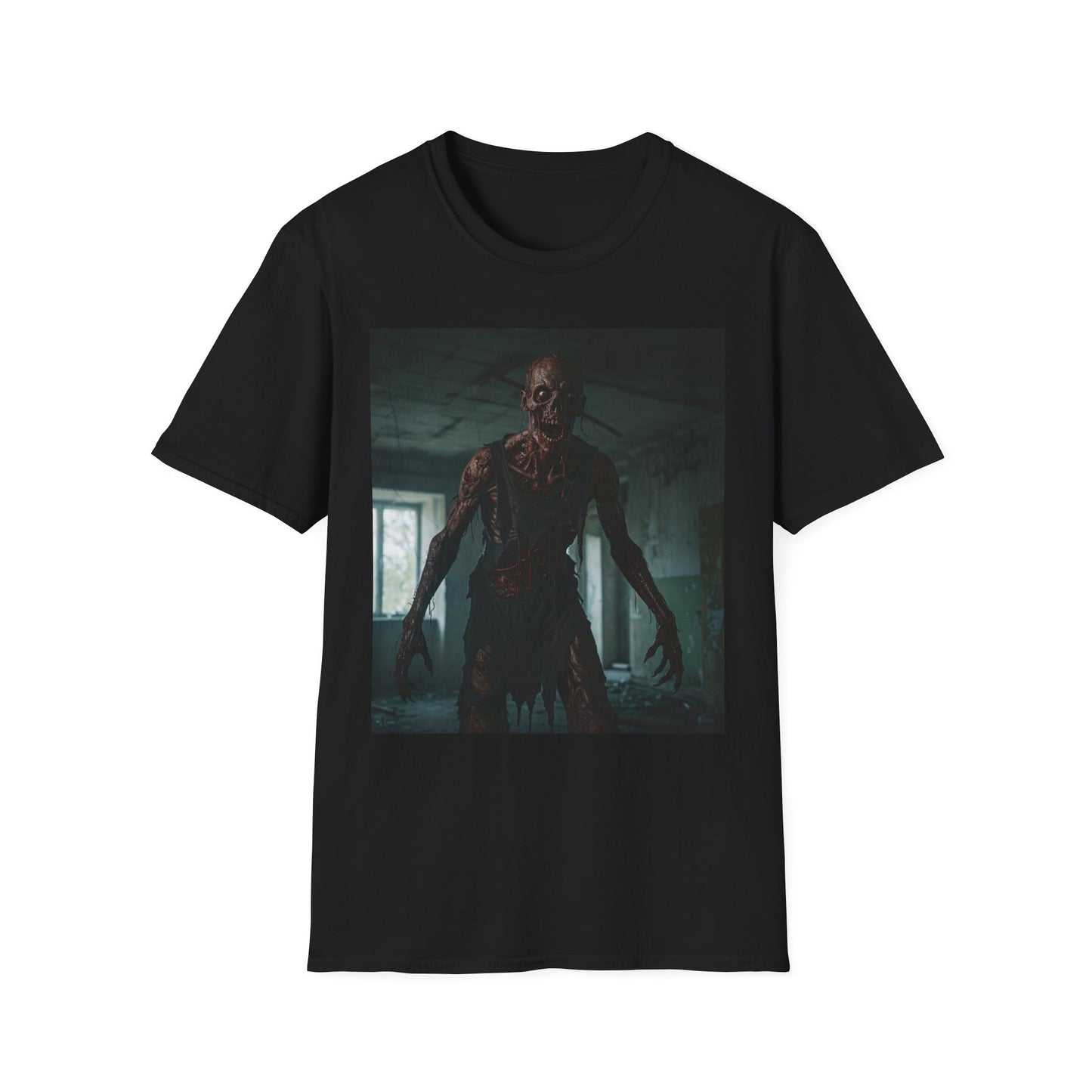 Creepy Horror Graphic Unisex T-Shirt – Perfect for Halloween and Haunted House Lovers