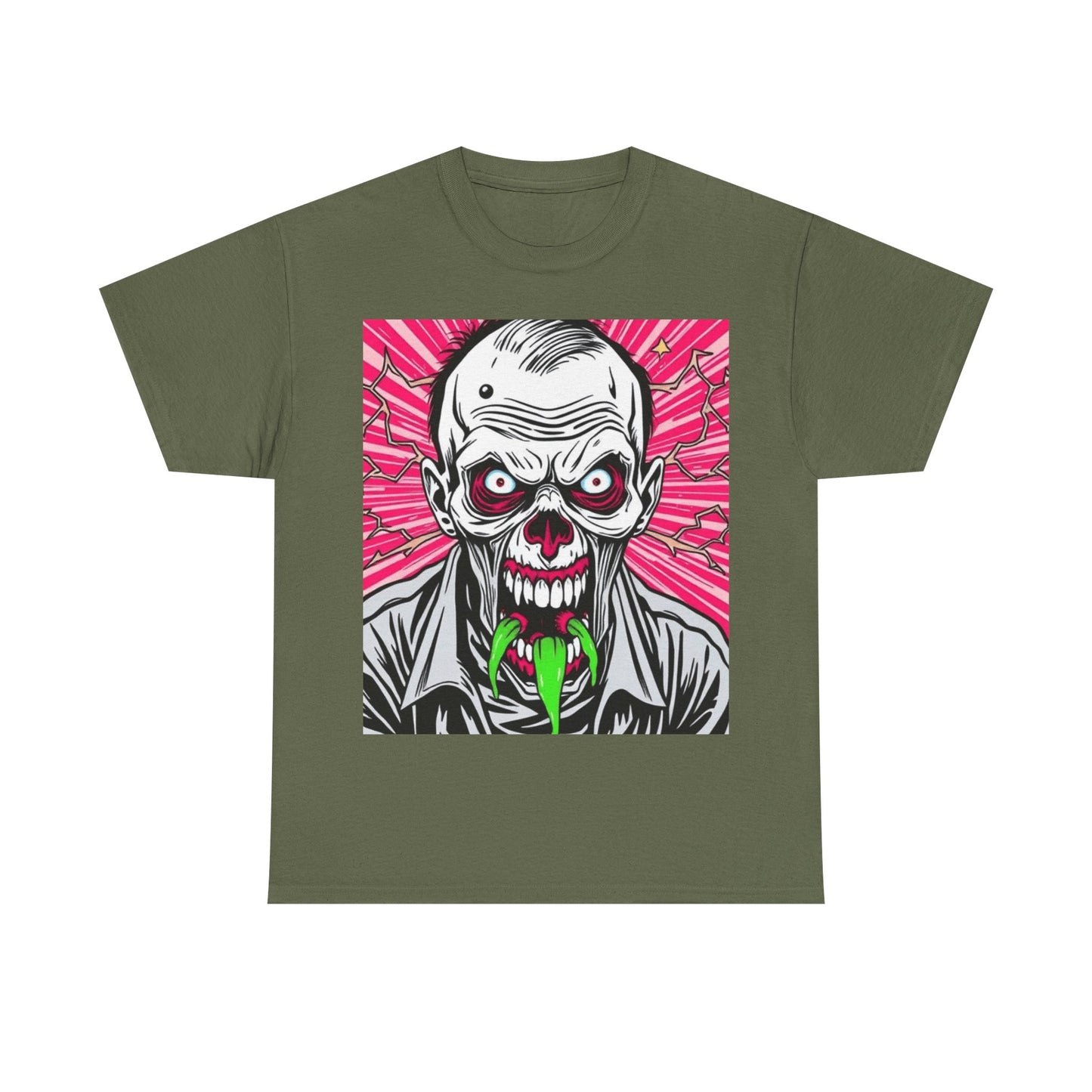 UK - Graphic Horror Tee - Unisex Cotton Shirt with Zombie Design