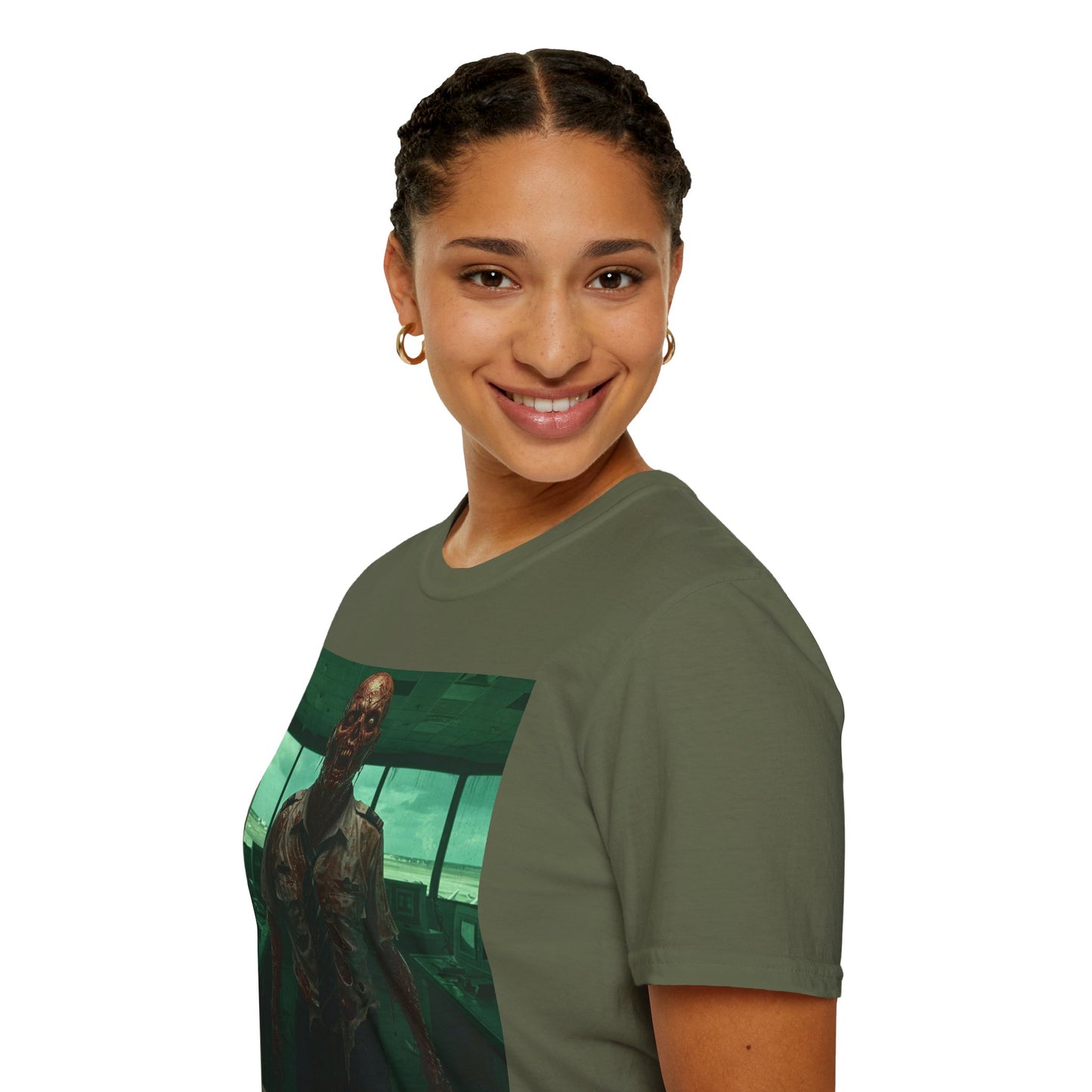 Unisex Softstyle Zombie Graphic Tee - Perfect for Halloween and Horror Fans