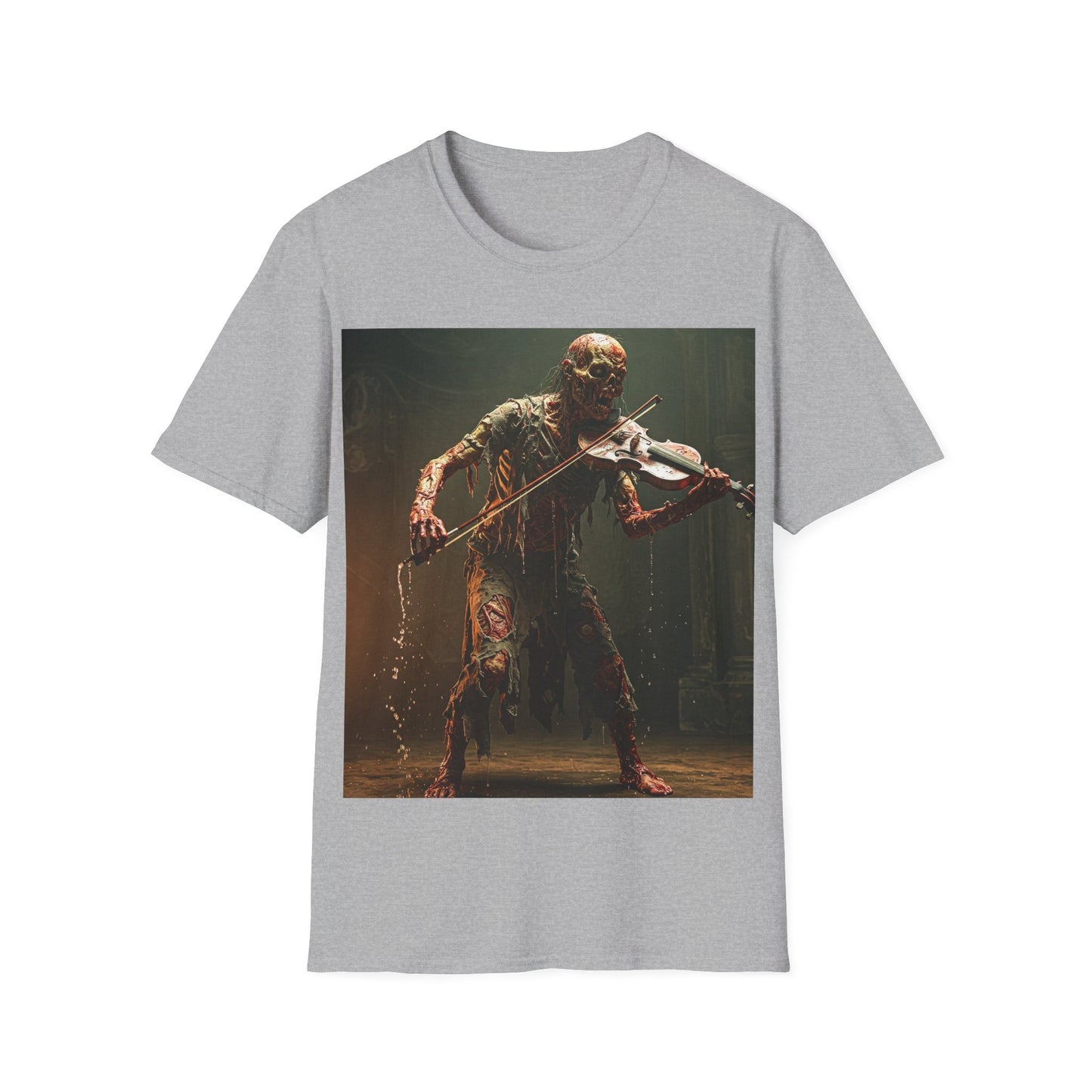 UK - Creepy Creature Violinist Unisex T-Shirt - Spooky Halloween Tee