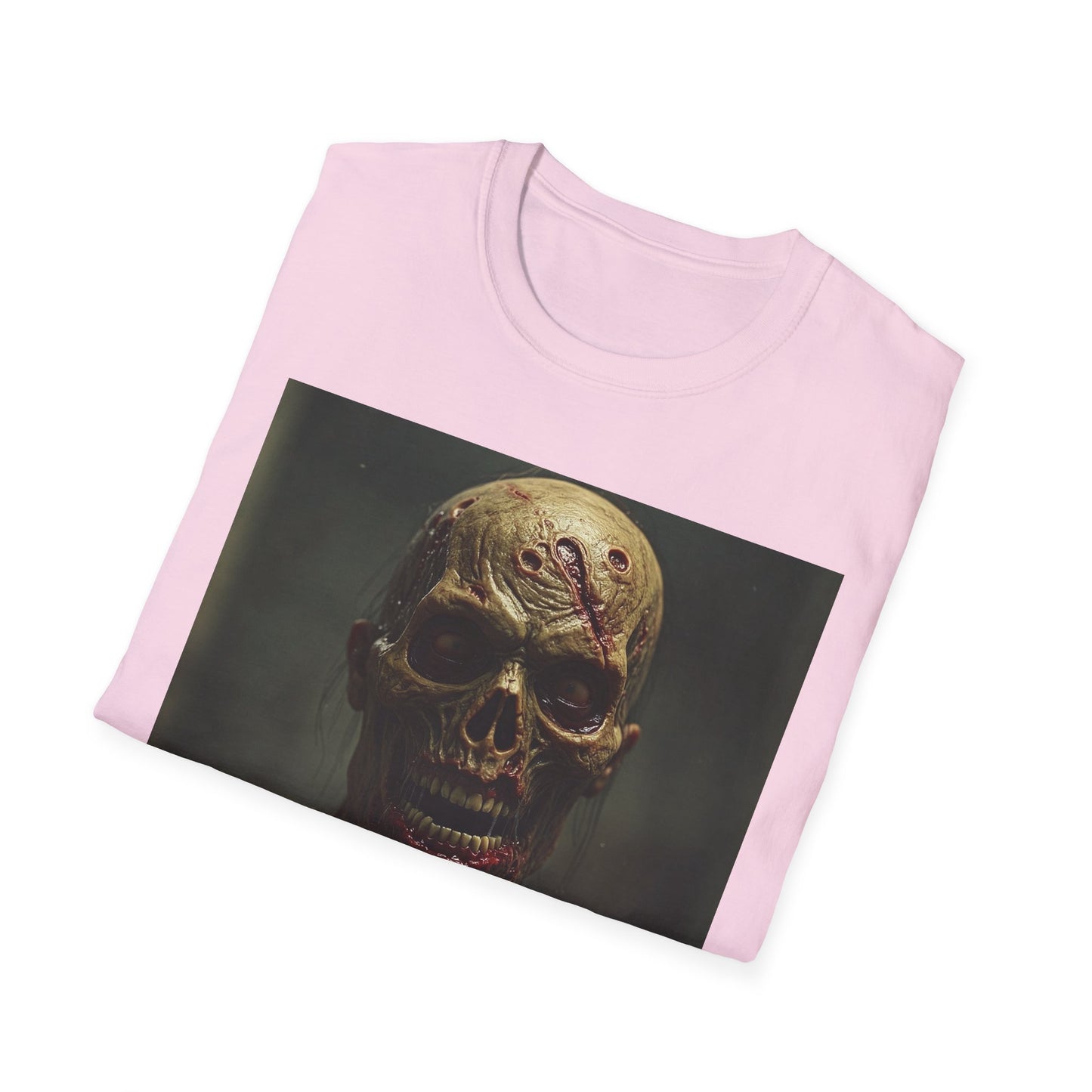 Unisex Softstyle T-Shirt - Creepy Skull Design - Perfect for Halloween or Casual Wear
