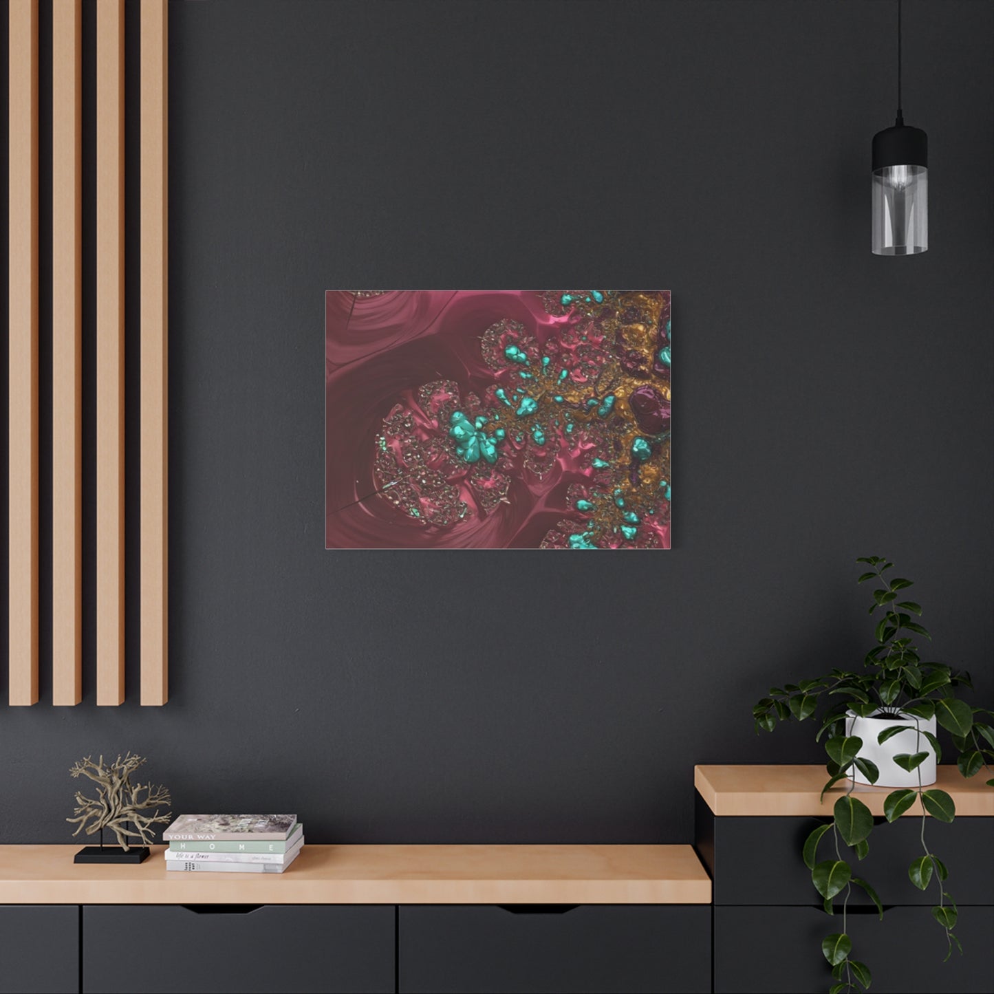 Abstract Art Canvas Print - Vibrant Fractal Design for Home Decor