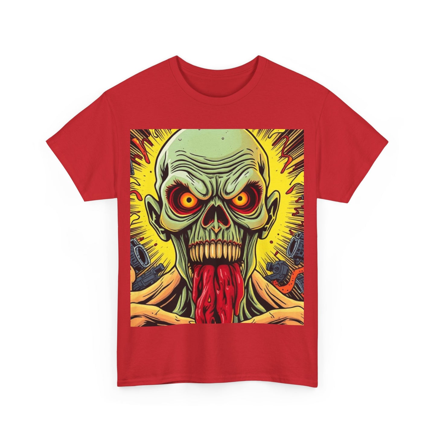 UK - Graphic Unisex Heavy Cotton - Vibrant Zombie Design