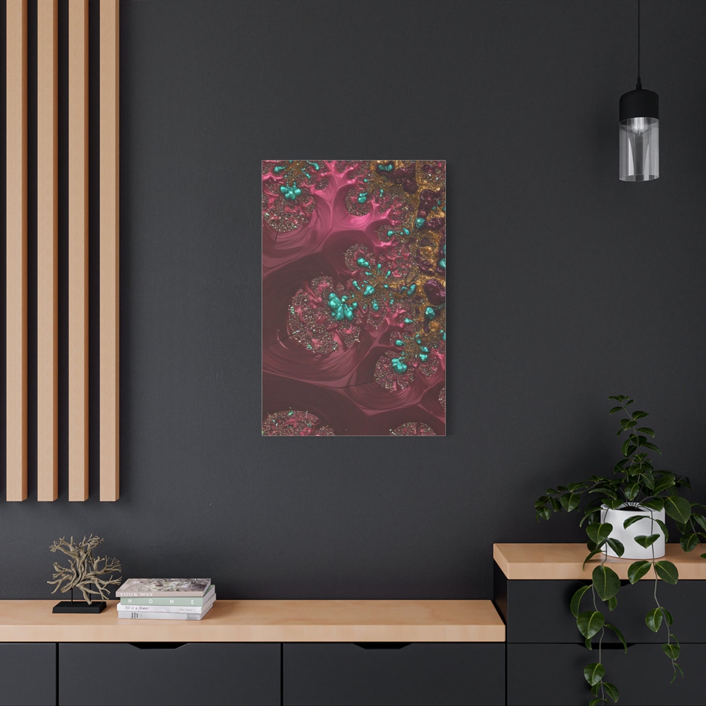 Abstract Art Canvas Print - Vibrant Fractal Design for Home Decor