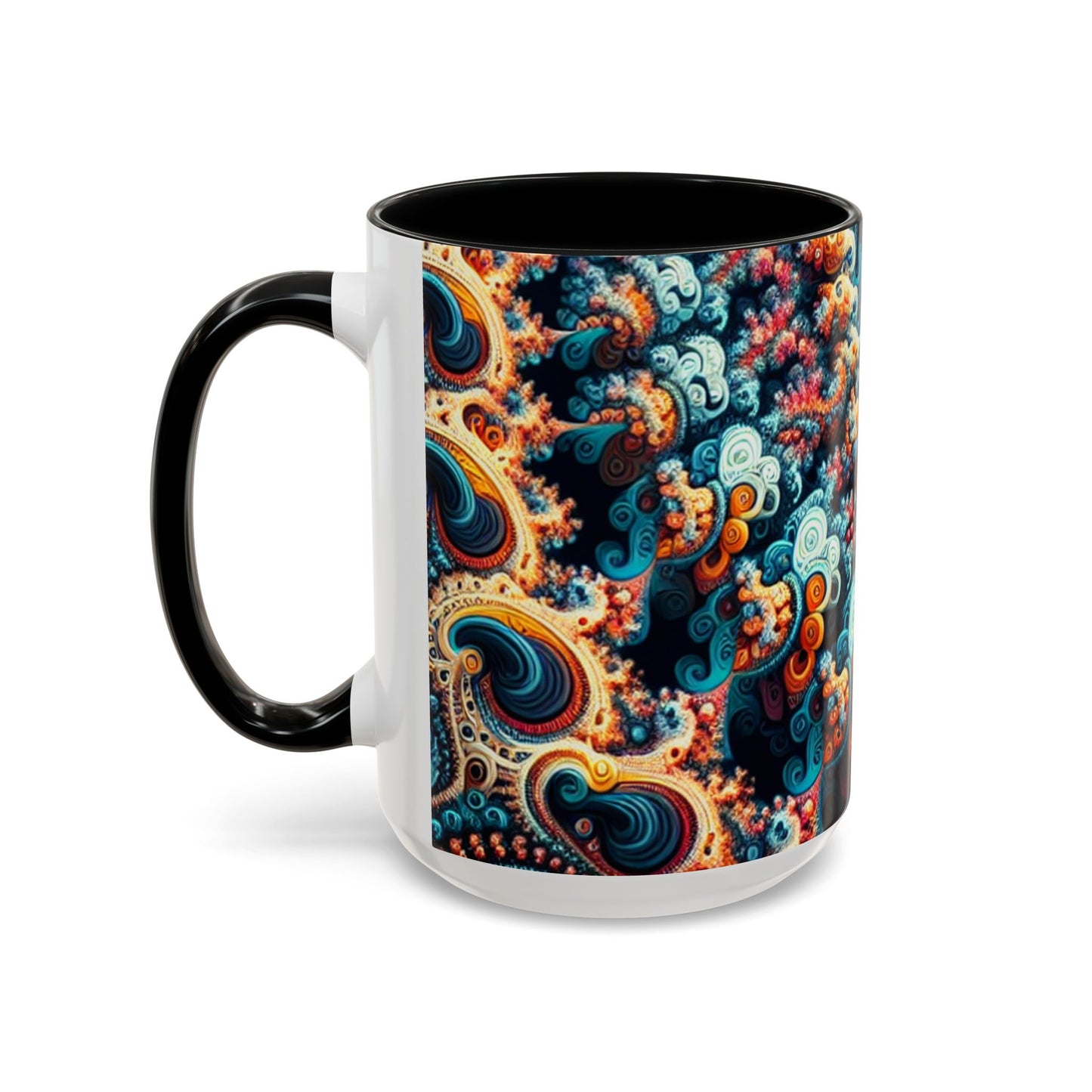 Colorful Fractal Coffee Mug - 11oz & 15oz - Perfect for Art Lovers
