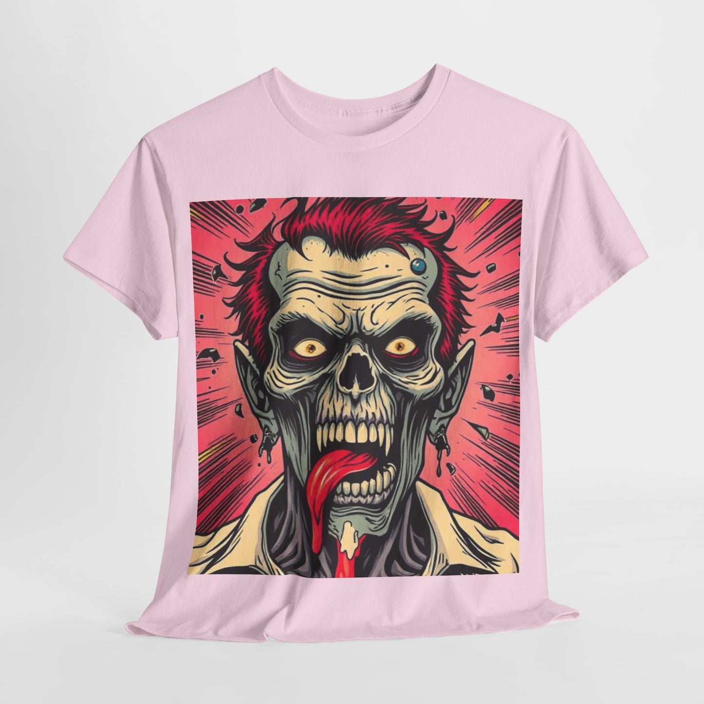 UK - Unisex Heavy Cotton Tee - Zombie Design for Horror Fans