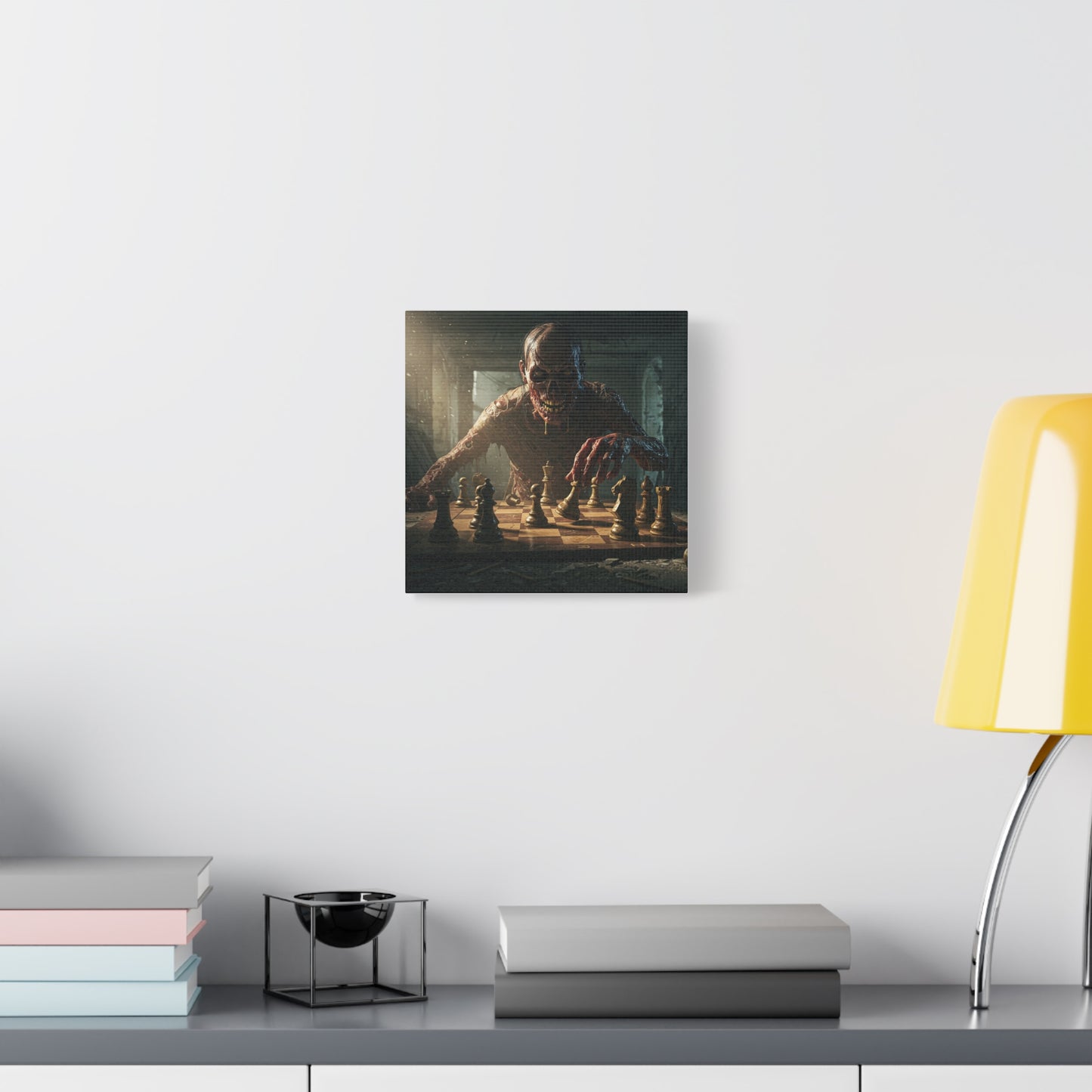Zombie Chess Matte Canvas Wall Art for Horror Lovers