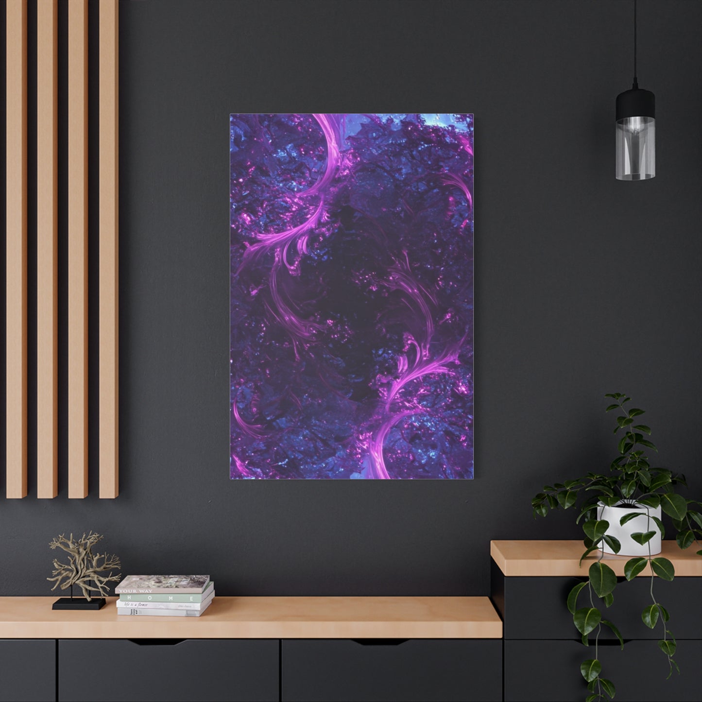 Abstract Purple Fractal Canvas Print - Artistic Wall Décor