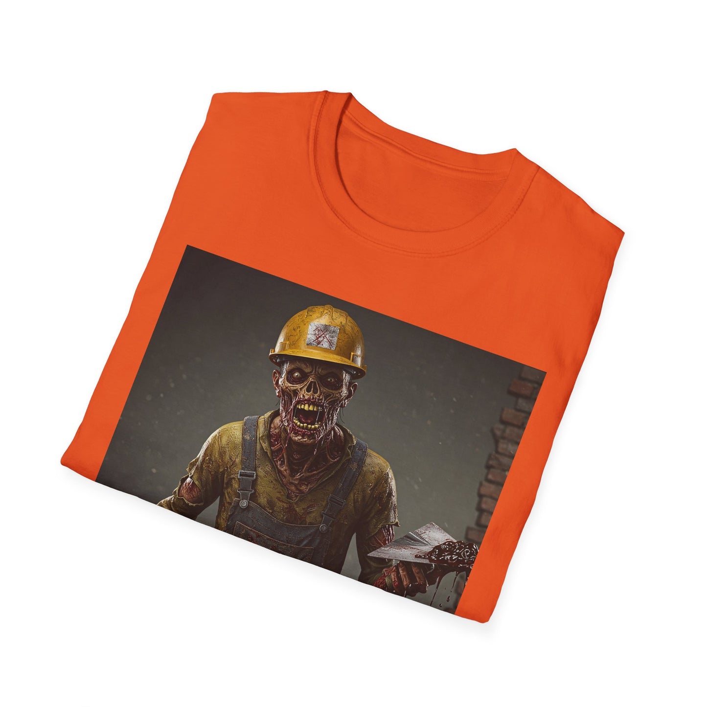 Zombie Construction Worker Unisex Softstyle T-Shirt