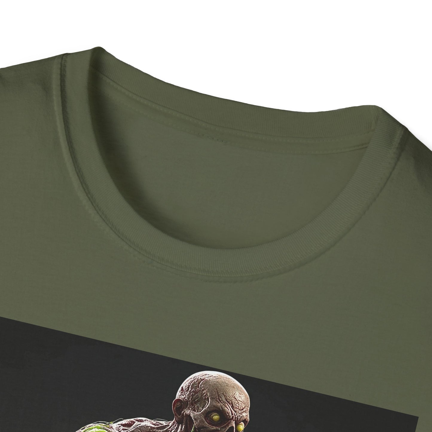 Zombie Graphic Unisex Softstyle T-Shirt - Perfect for Halloween and Horror Fans