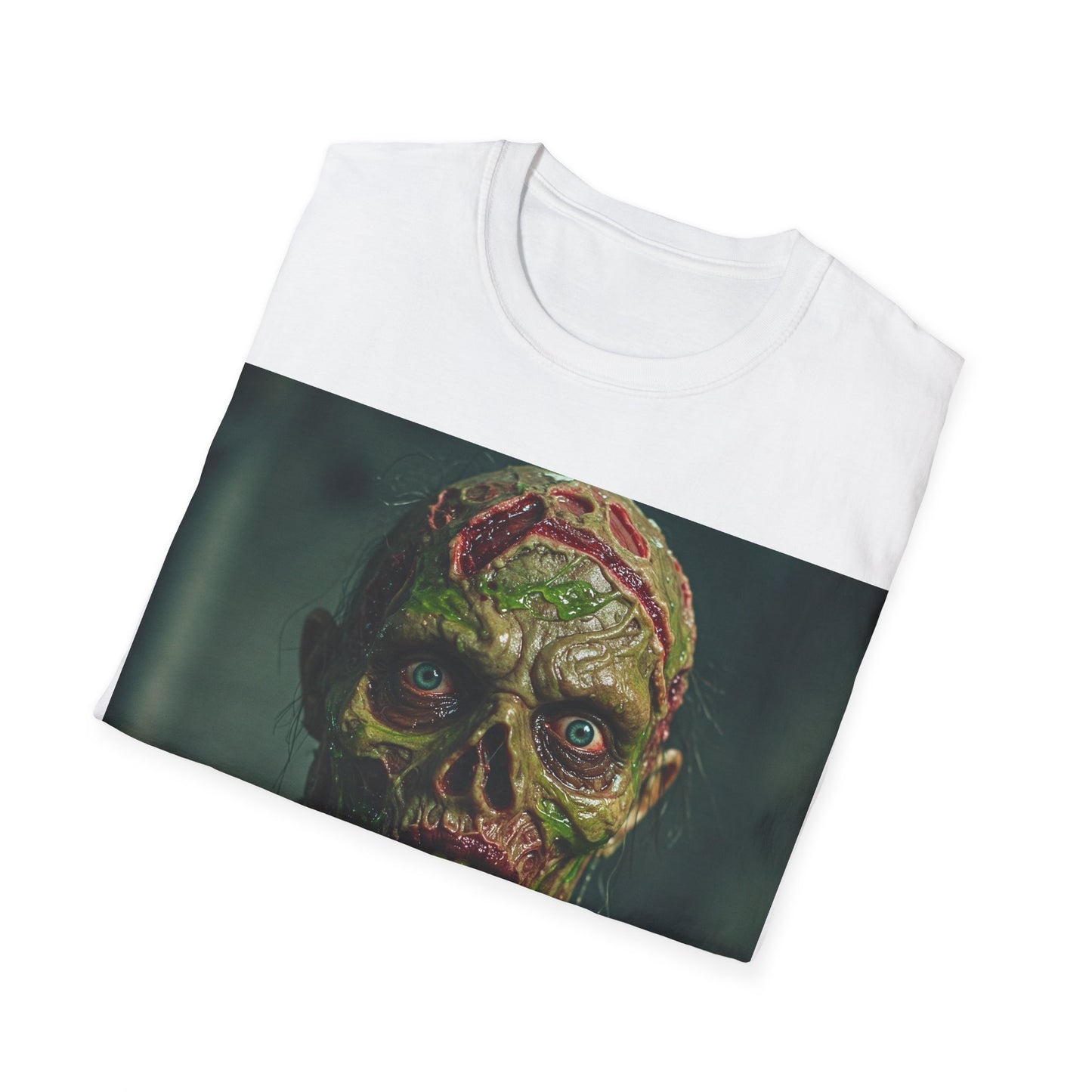 UK - Zombie Horror Apocalyptic Portrait Tee, bold, decaying zombie graphic