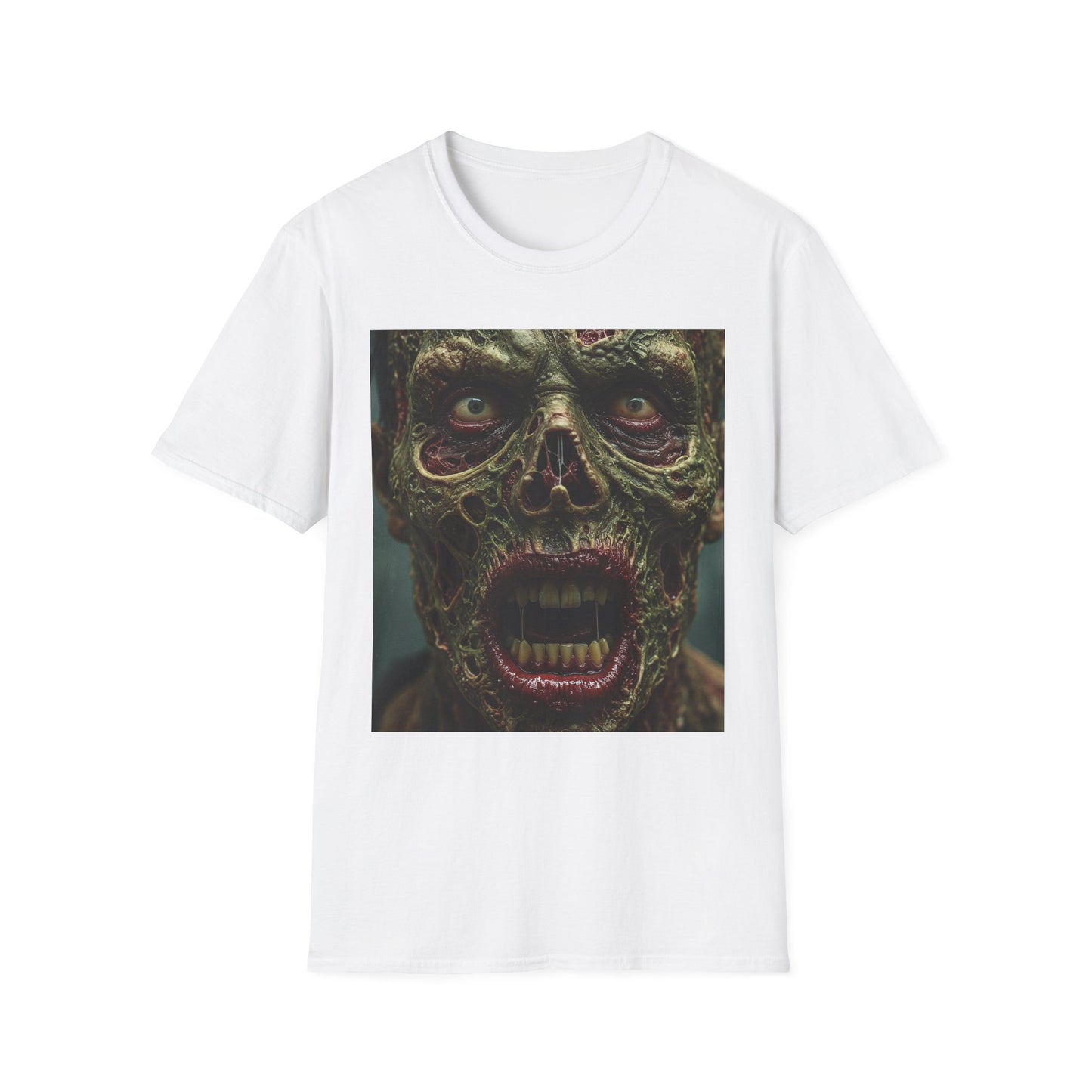 Apocalyptic Portrait Tee, bold, decaying zombie graphic