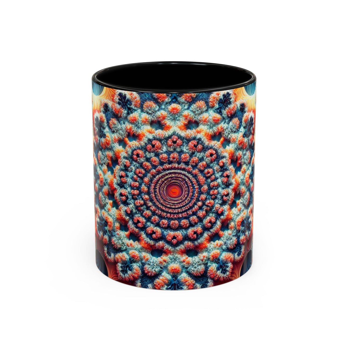 Vibrant Kaleidoscope Accent Coffee Mug - 11oz & 15oz