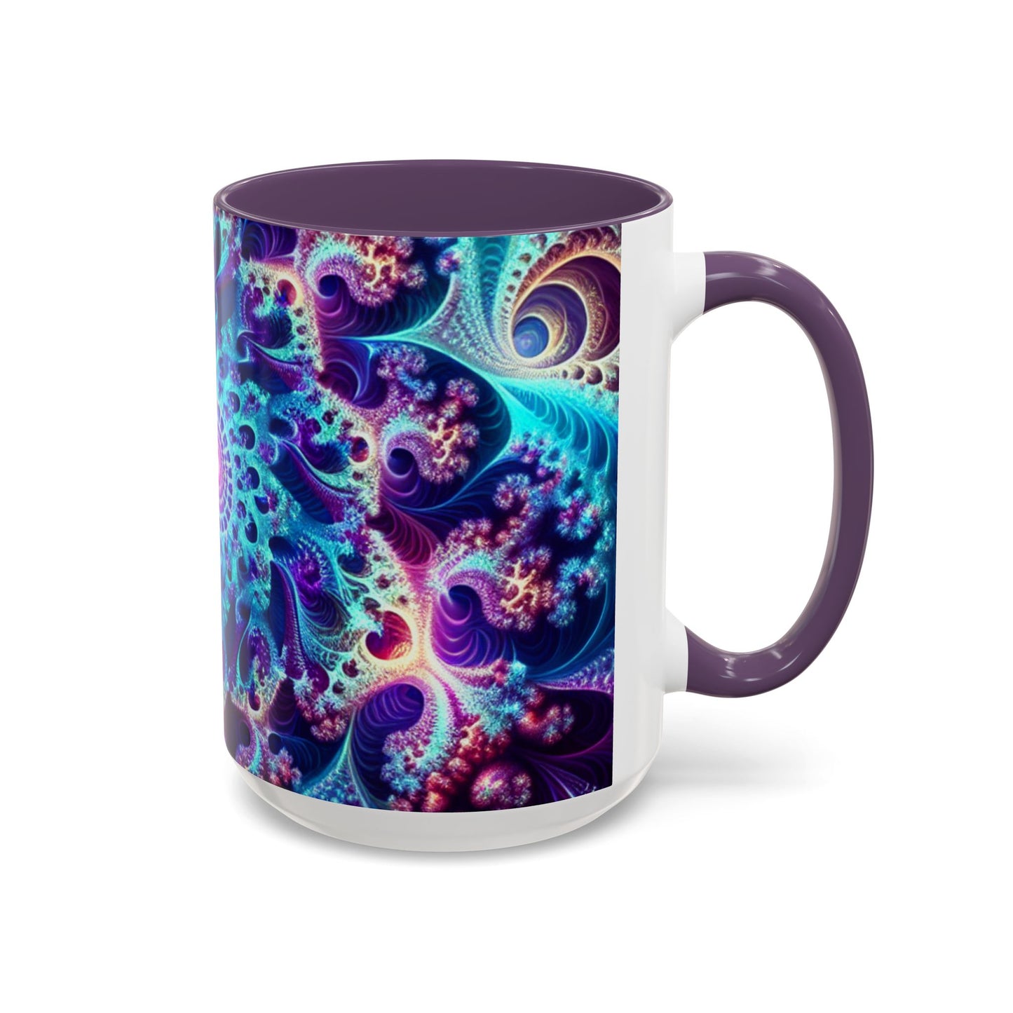 Colorful Spiral Accent Coffee Mug - 11 & 15oz