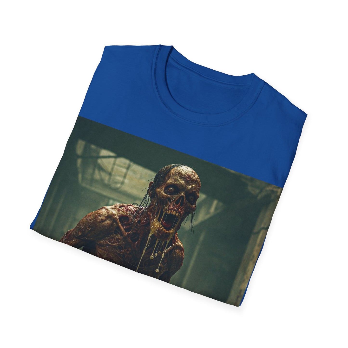 UK - Horror Graphic Unisex T-Shirt - Spooky Zombie Design - Perfect for Halloween and Horror Fans