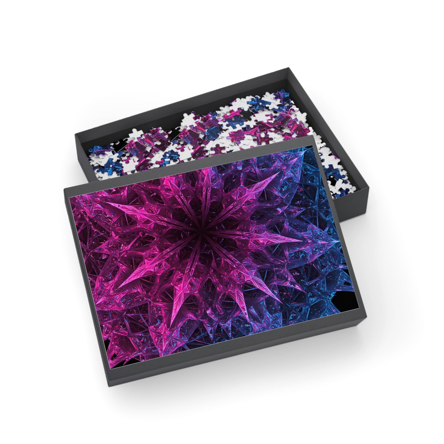 Colorful Fractal Star Puzzle - 500-Piece Jigsaw for Relaxation & Fun