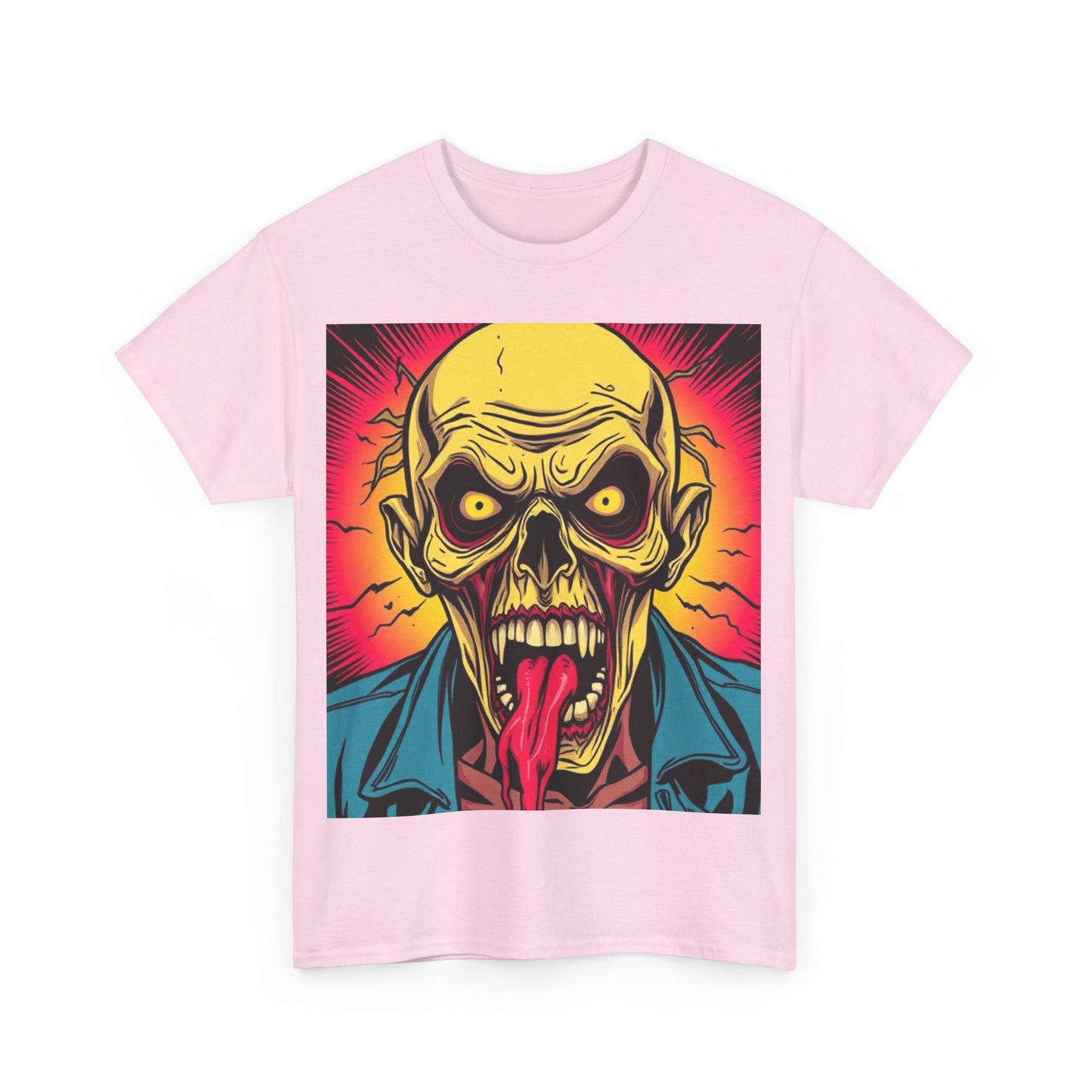UK - Unisex Heavy Cotton Tee - Graphic Skull Design for Halloween Lovers