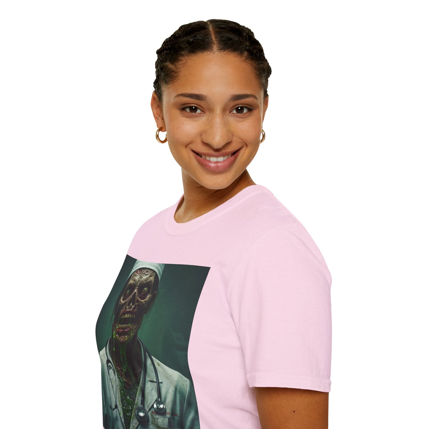 Zombie Doctor Unisex Softstyle T-Shirt - Perfect for Halloween and Horror Fans