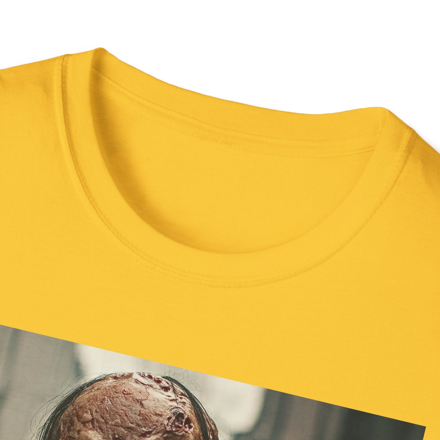 Apocalyptic Portrait Tee, bold, decaying zombie graphic