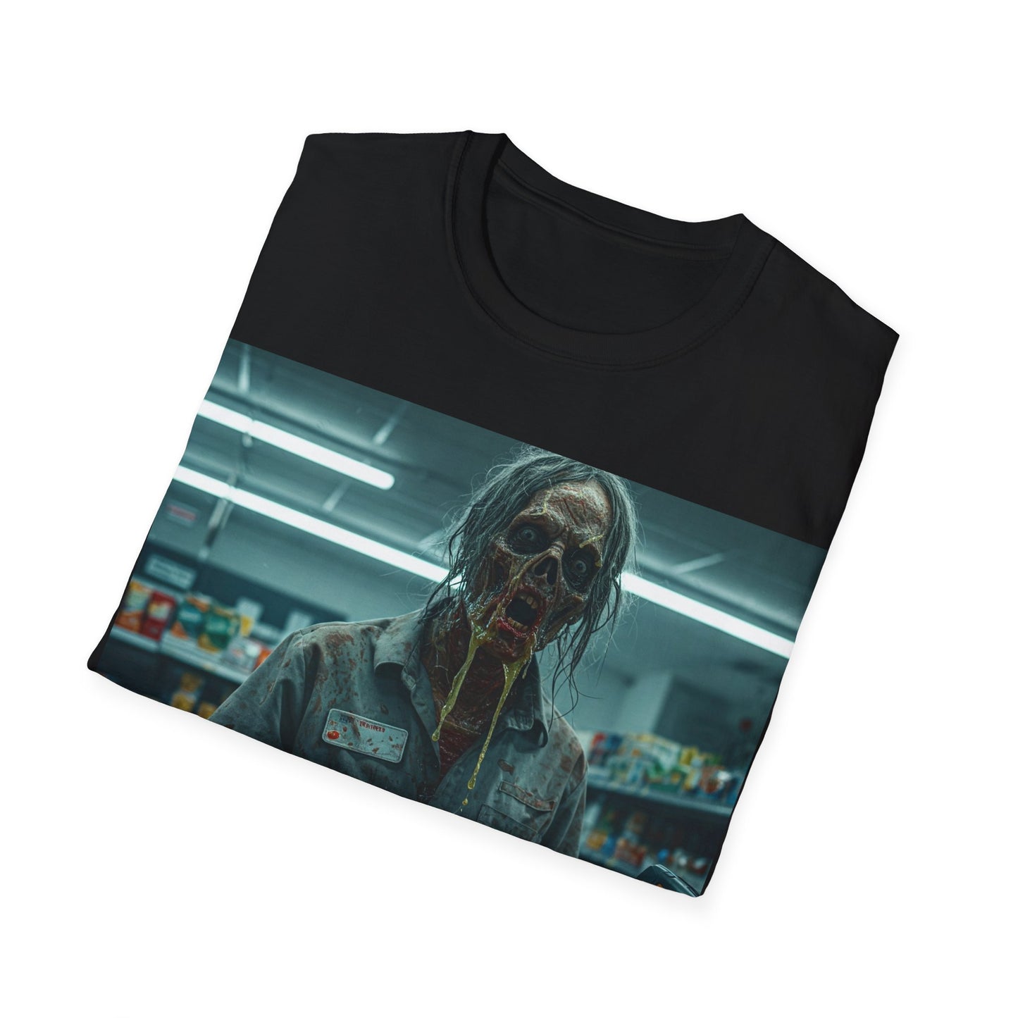 UK - Horror Fan Apocalyptic Portrait Tee, bold, decaying zombie graphic