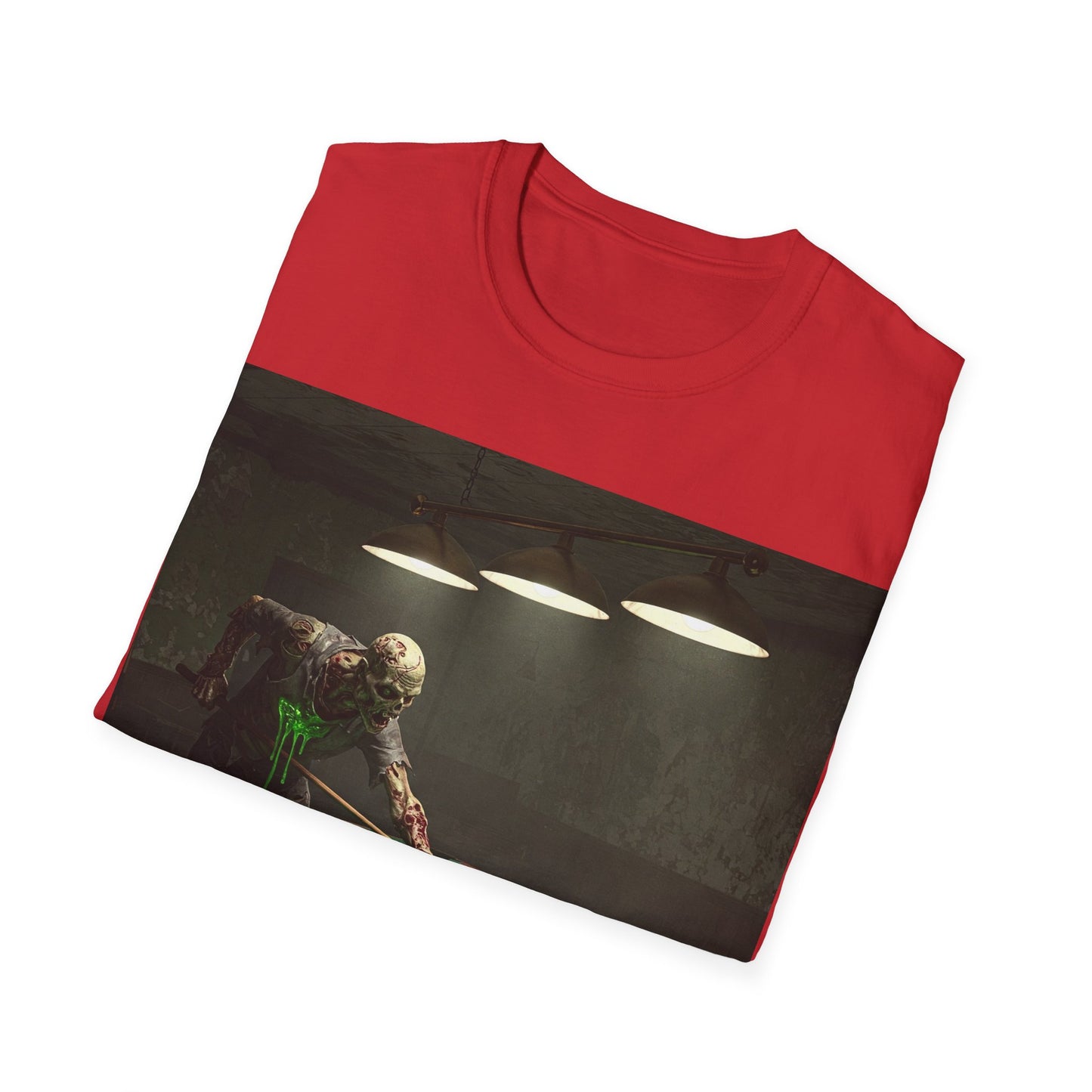UK - Vintage Billiards Unisex Softstyle T-Shirt - Pool Table Design