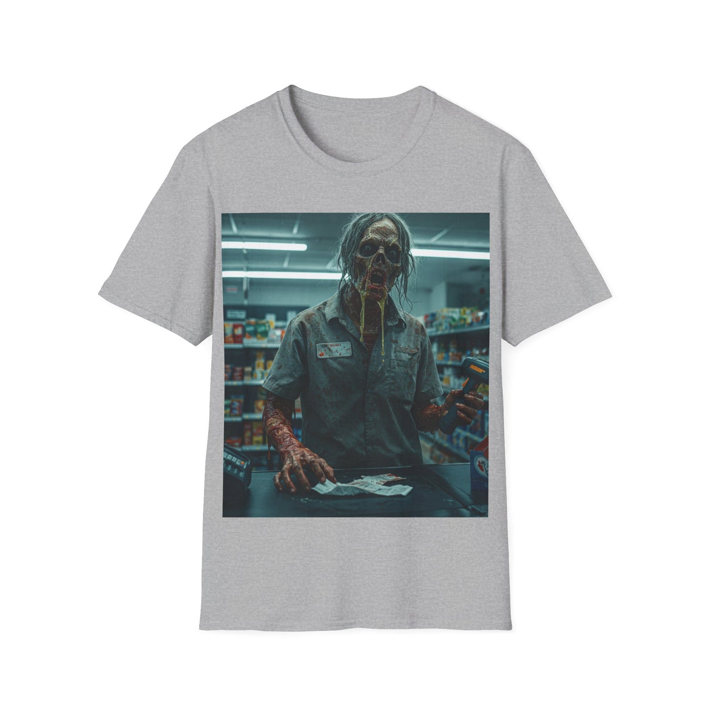 UK - Horror Fan Apocalyptic Portrait Tee, bold, decaying zombie graphic