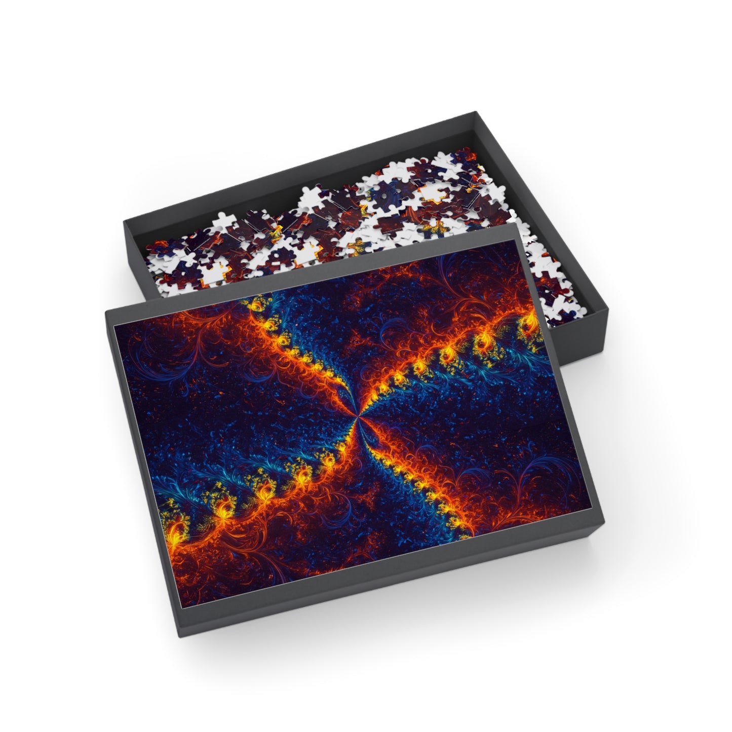 Vibrant Fractal Puzzle - 96, 252, 500, 1000-Piece Options - Perfect for Family Game Night and Gift Giving