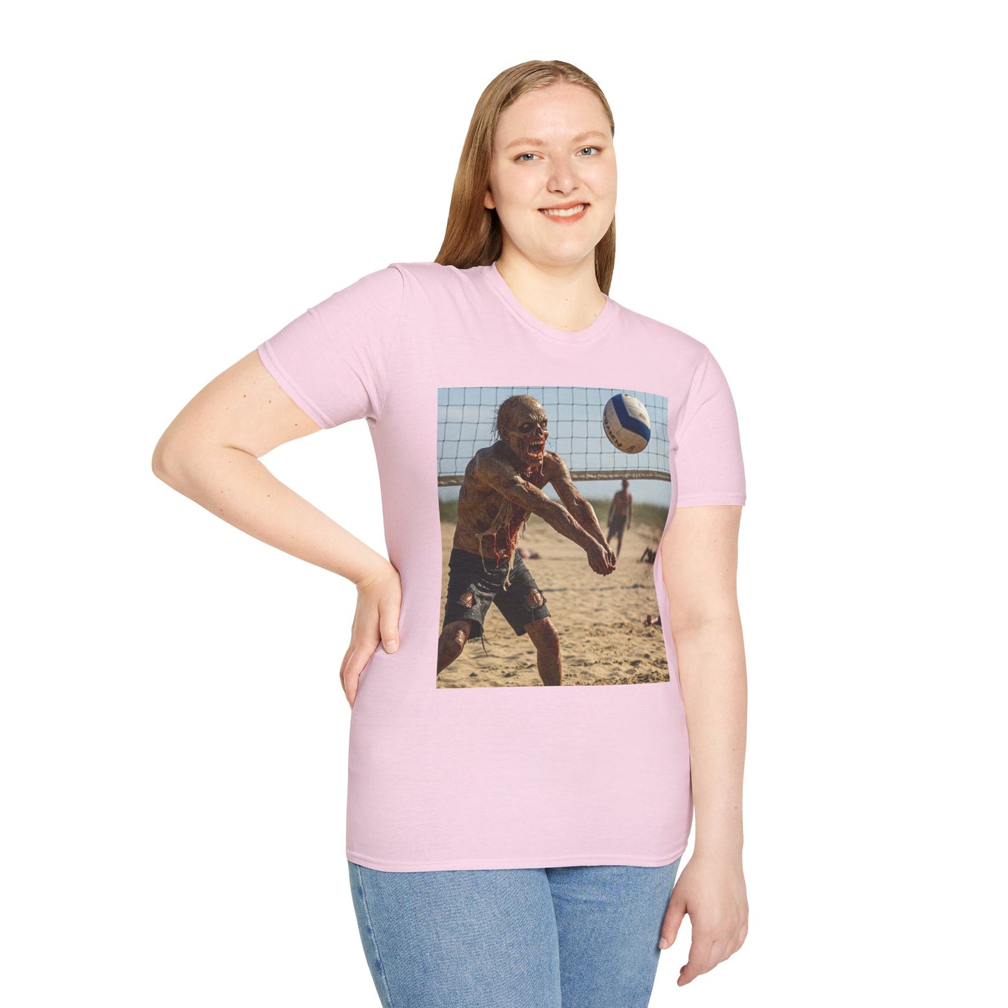 Beach Volleyball Unisex Softstyle T-Shirt - Perfect for Summer Fun and Sports Lovers