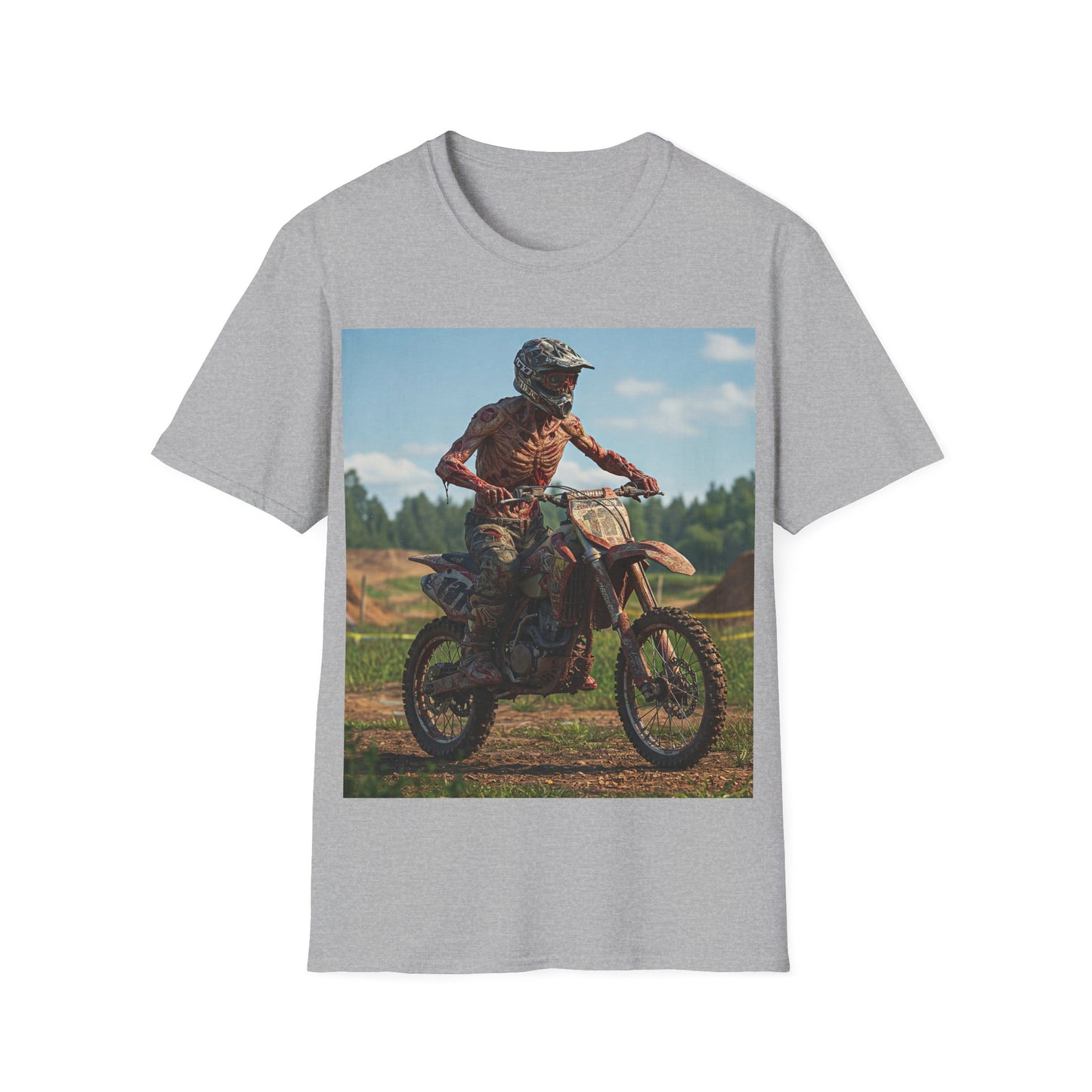 UK - Motorcycle Apocalyptic Portrait Tee, bold, decaying zombie graphic