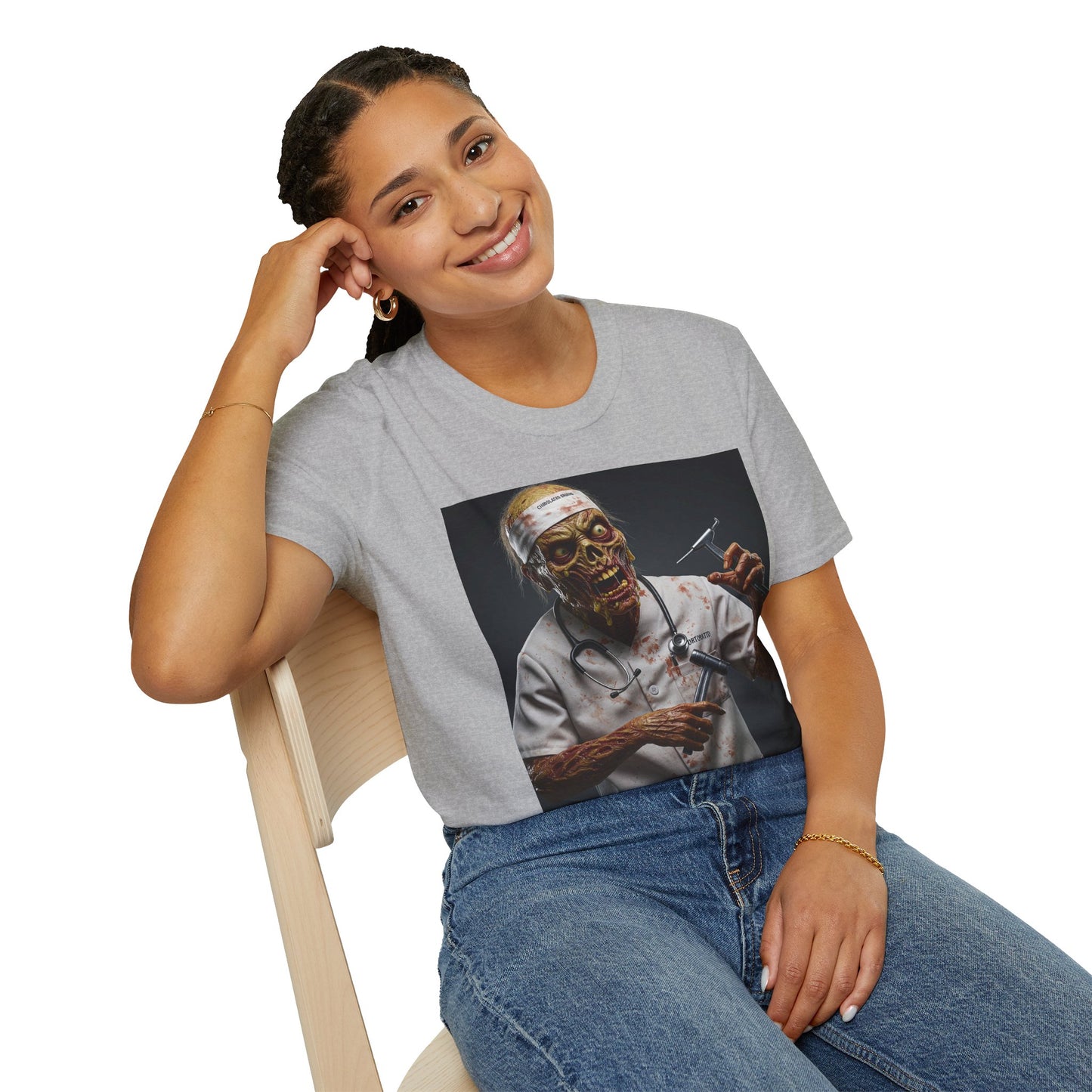 Zombie Doctor Unisex Softstyle T-Shirt - Perfect for Halloween & Horror Fans