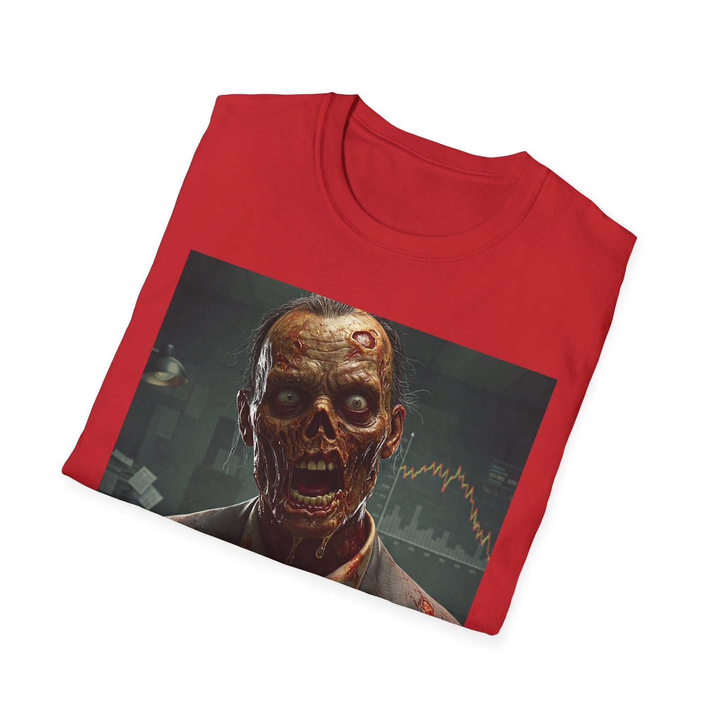Zombie Businessman Unisex Softstyle T-Shirt | Spooky Halloween Apparel