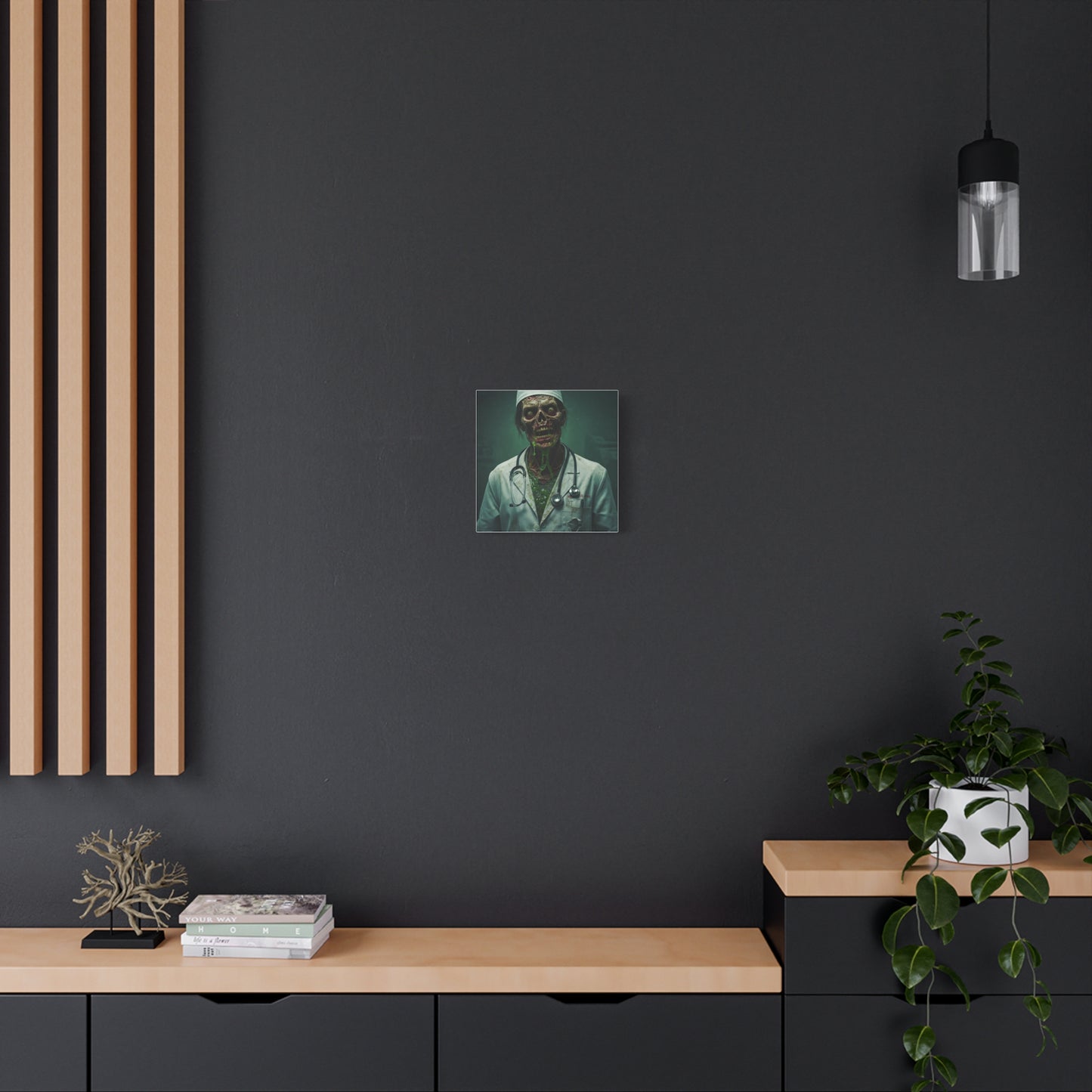 Zombie Doctor Canvas Art | Horror Medical Wall Decor | Perfect for Halloween