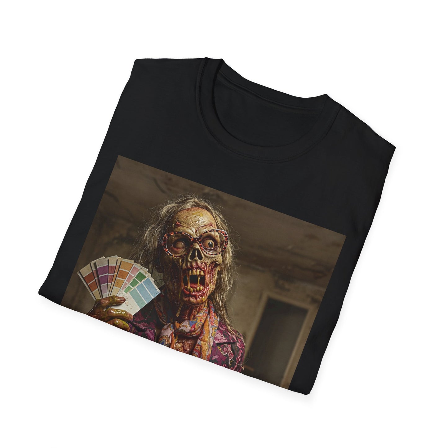 Unisex Softstyle T-Shirt – Retro Skeleton Poker Night Tee