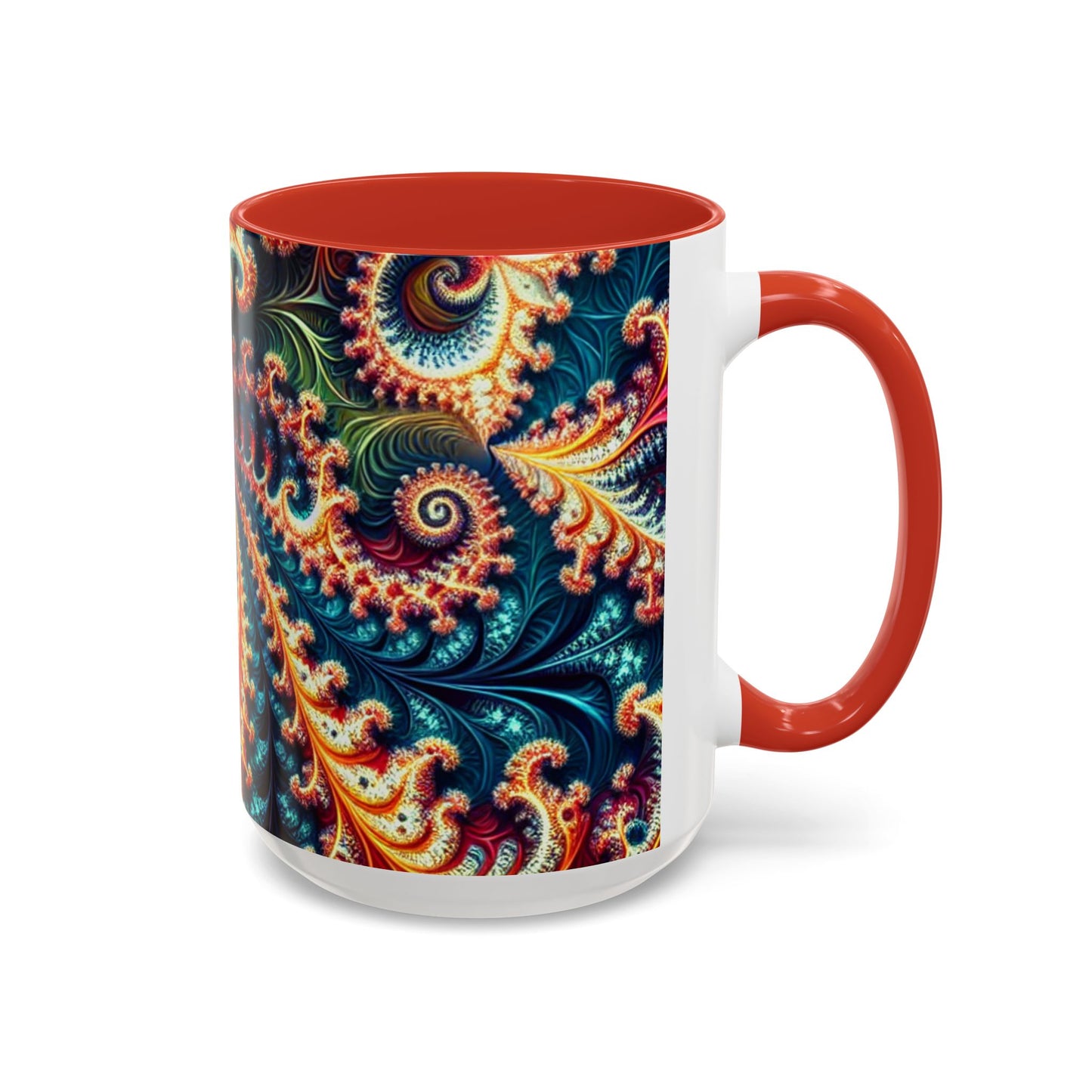 Vibrant Swirl Accent Coffee Mug - 11oz & 15oz