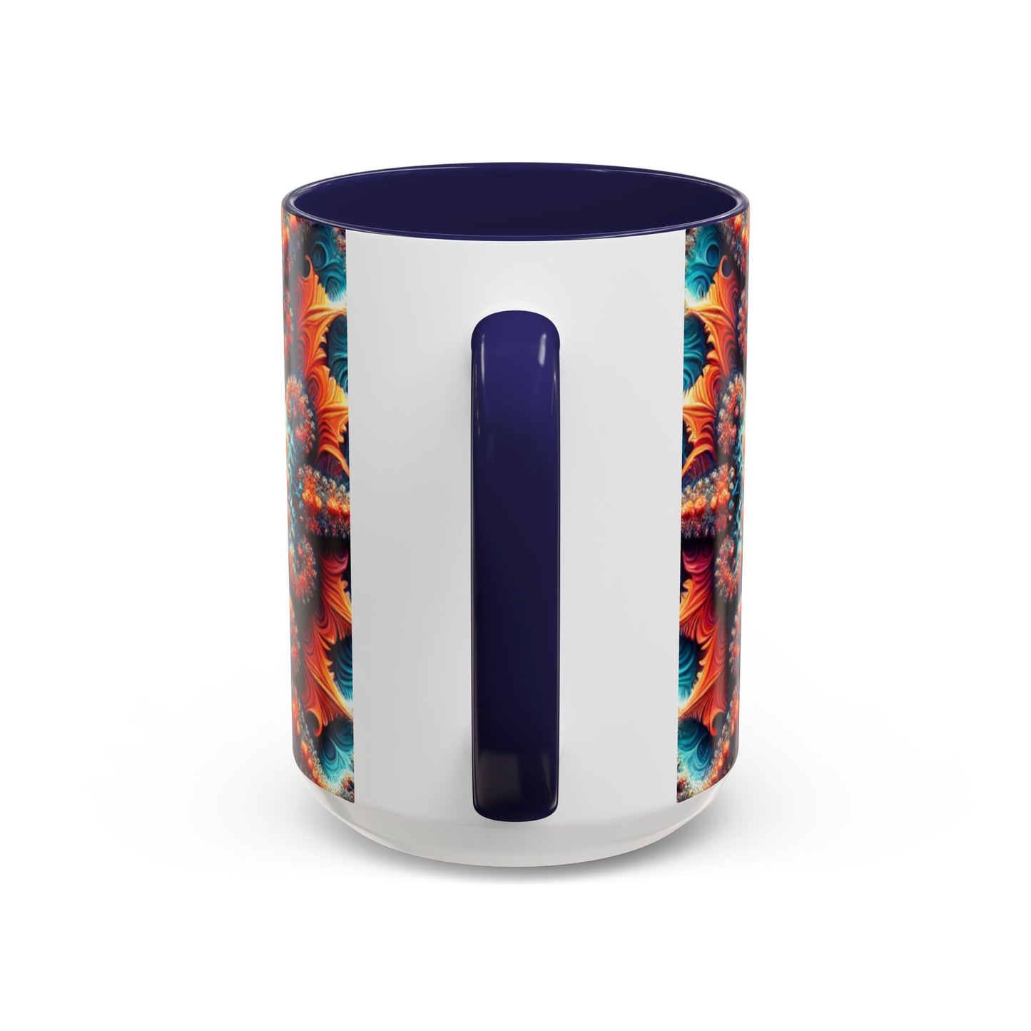 Vibrant Kaleidoscope Accent Coffee Mug - 11oz & 15oz