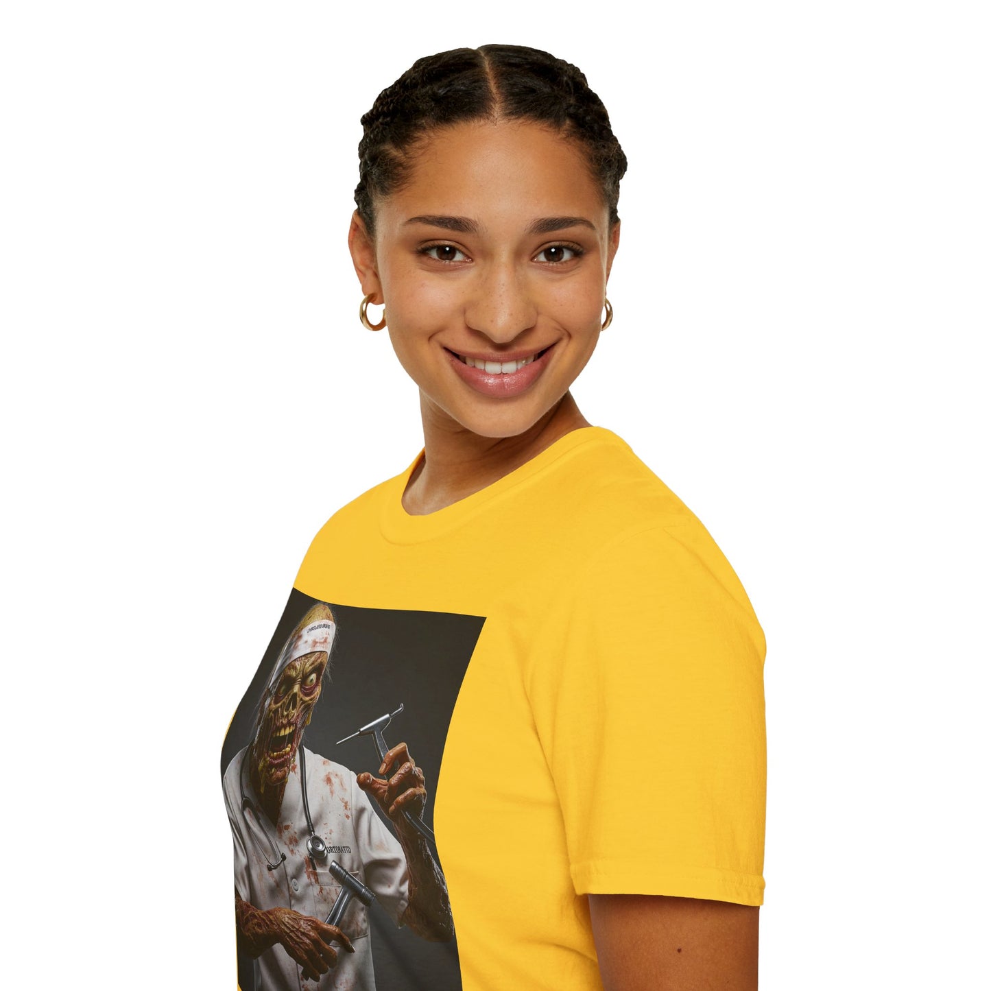 Zombie Doctor Unisex Softstyle T-Shirt - Perfect for Halloween & Horror Fans