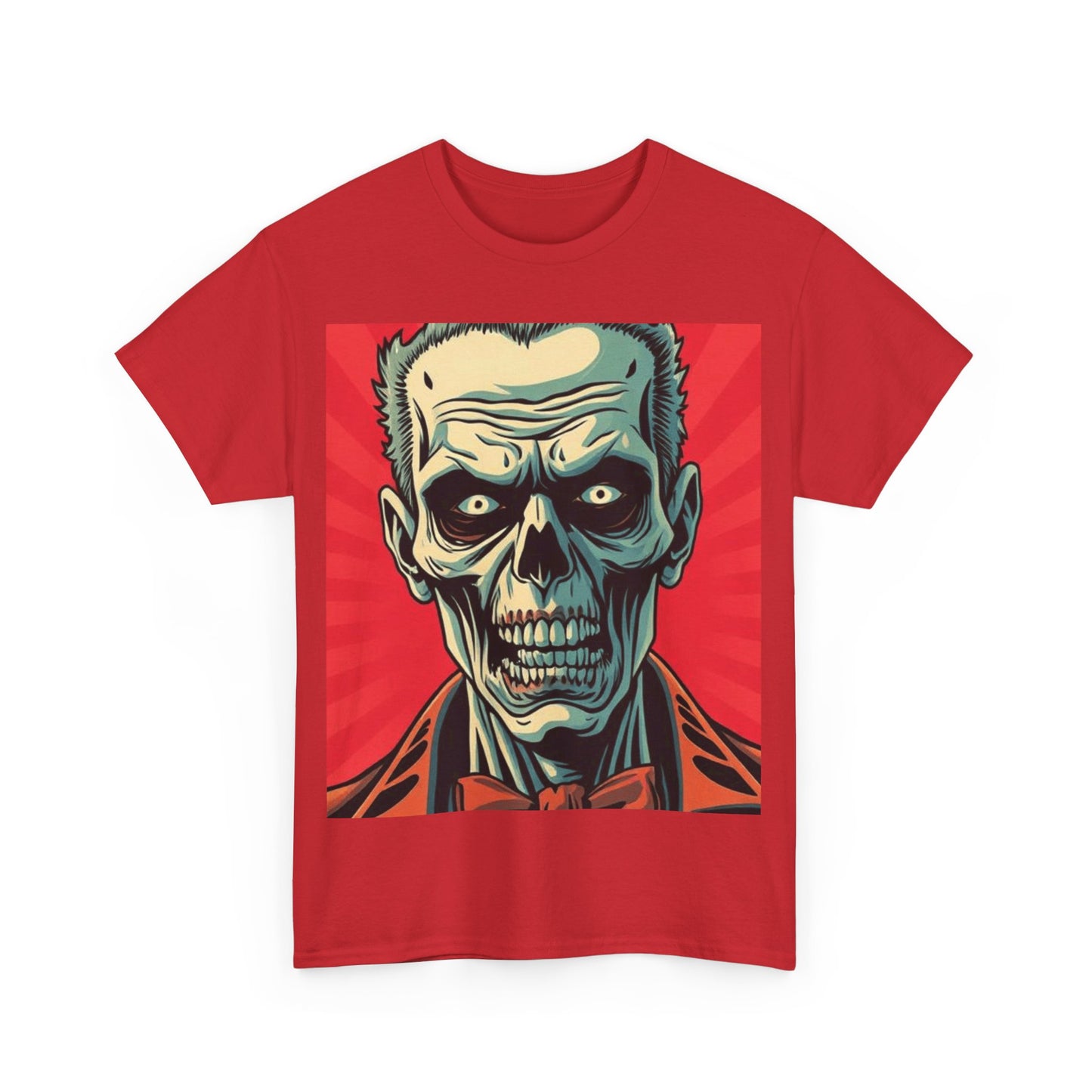 UK - Halloween Skelton Graphic Tee - Unisex Heavy Cotton Shirt