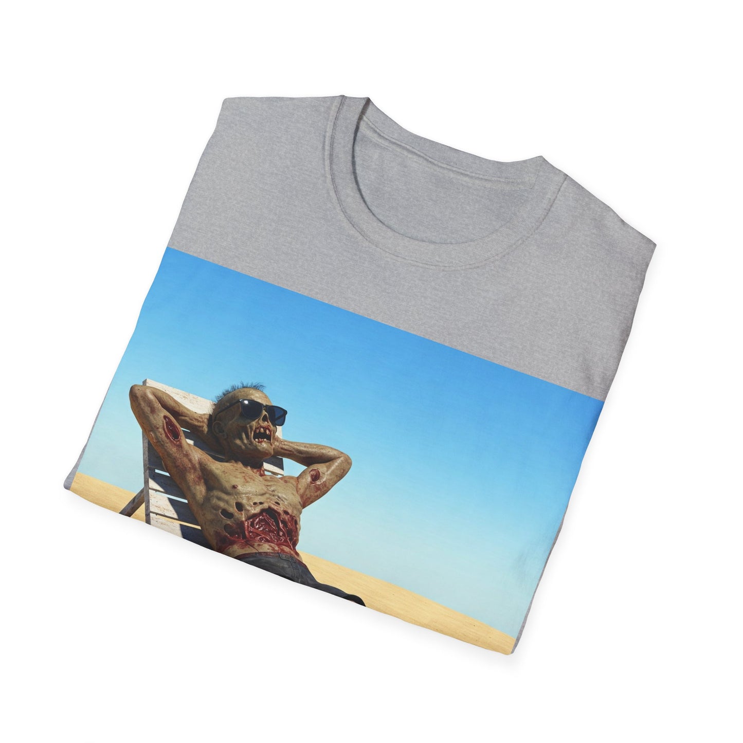 UK - Relaxed Vibes Unisex Softstyle T-Shirt - Beach Chill Design