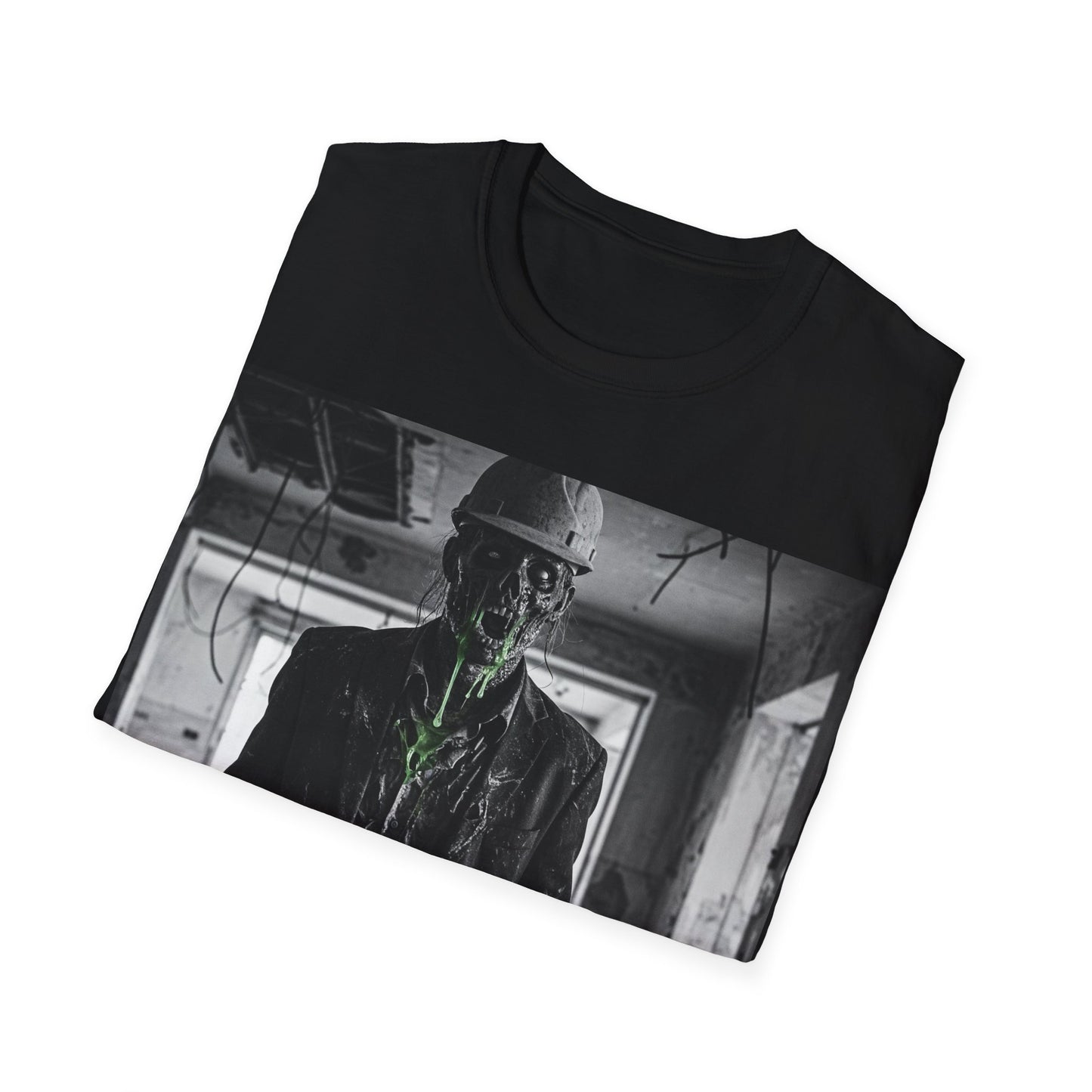 UK - Unisex Softstyle T-Shirt with Creepy Monster Design - Perfect for Halloween and Horror Fans