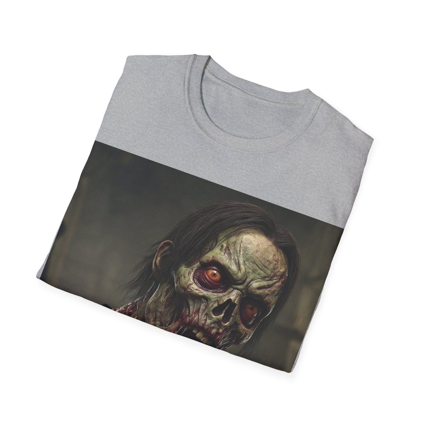 UK - Zombie Themed Unisex Softstyle T-Shirt - Perfect for Halloween and Horror Fans
