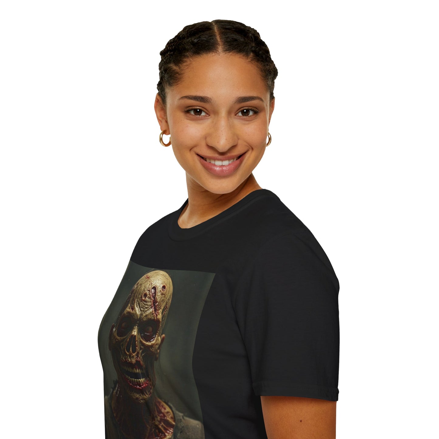 Unisex Softstyle T-Shirt - Creepy Skull Design - Perfect for Halloween or Casual Wear