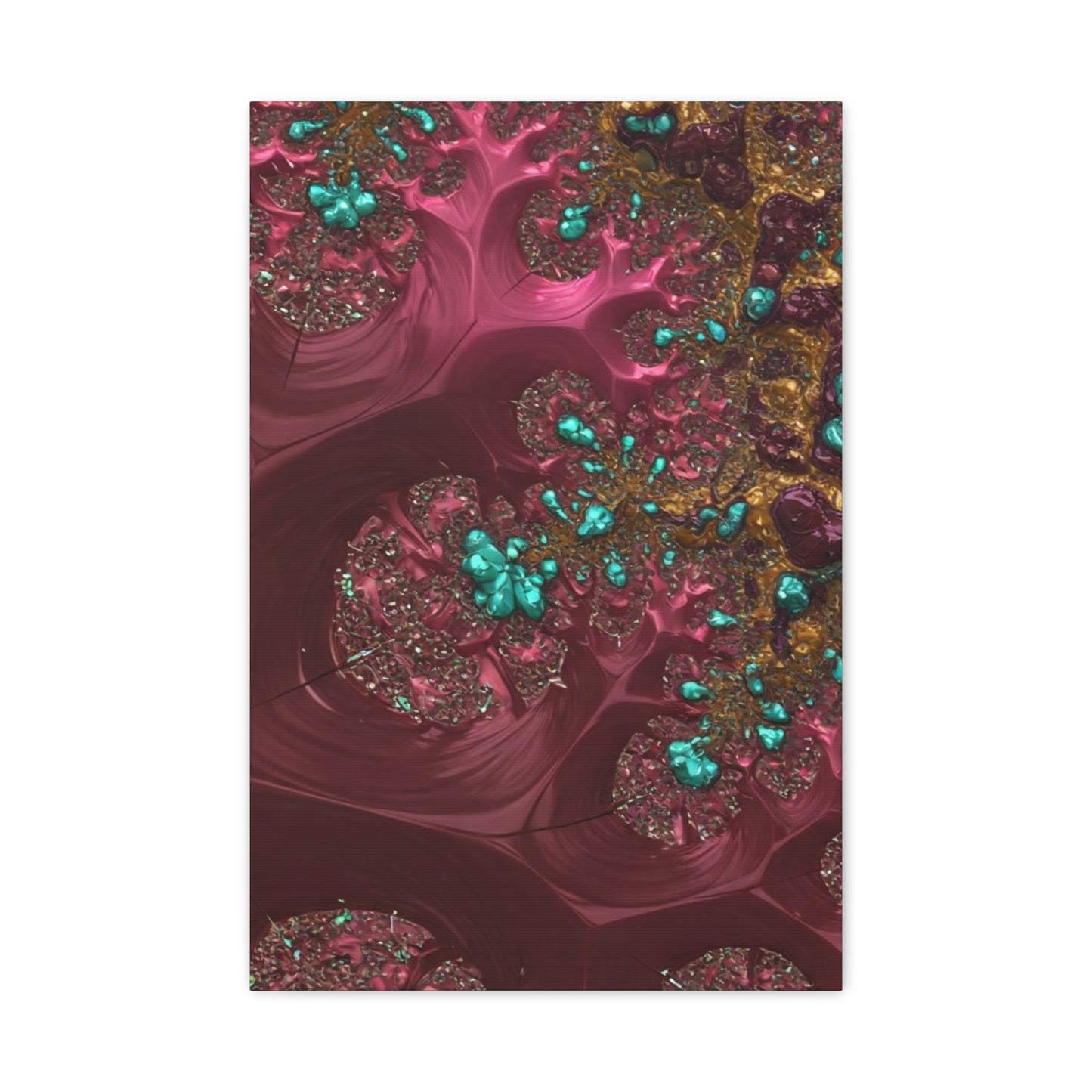 Abstract Art Canvas Print - Vibrant Fractal Design for Home Decor