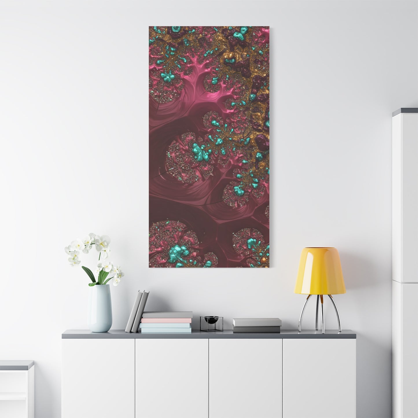Abstract Art Canvas Print - Vibrant Fractal Design for Home Decor